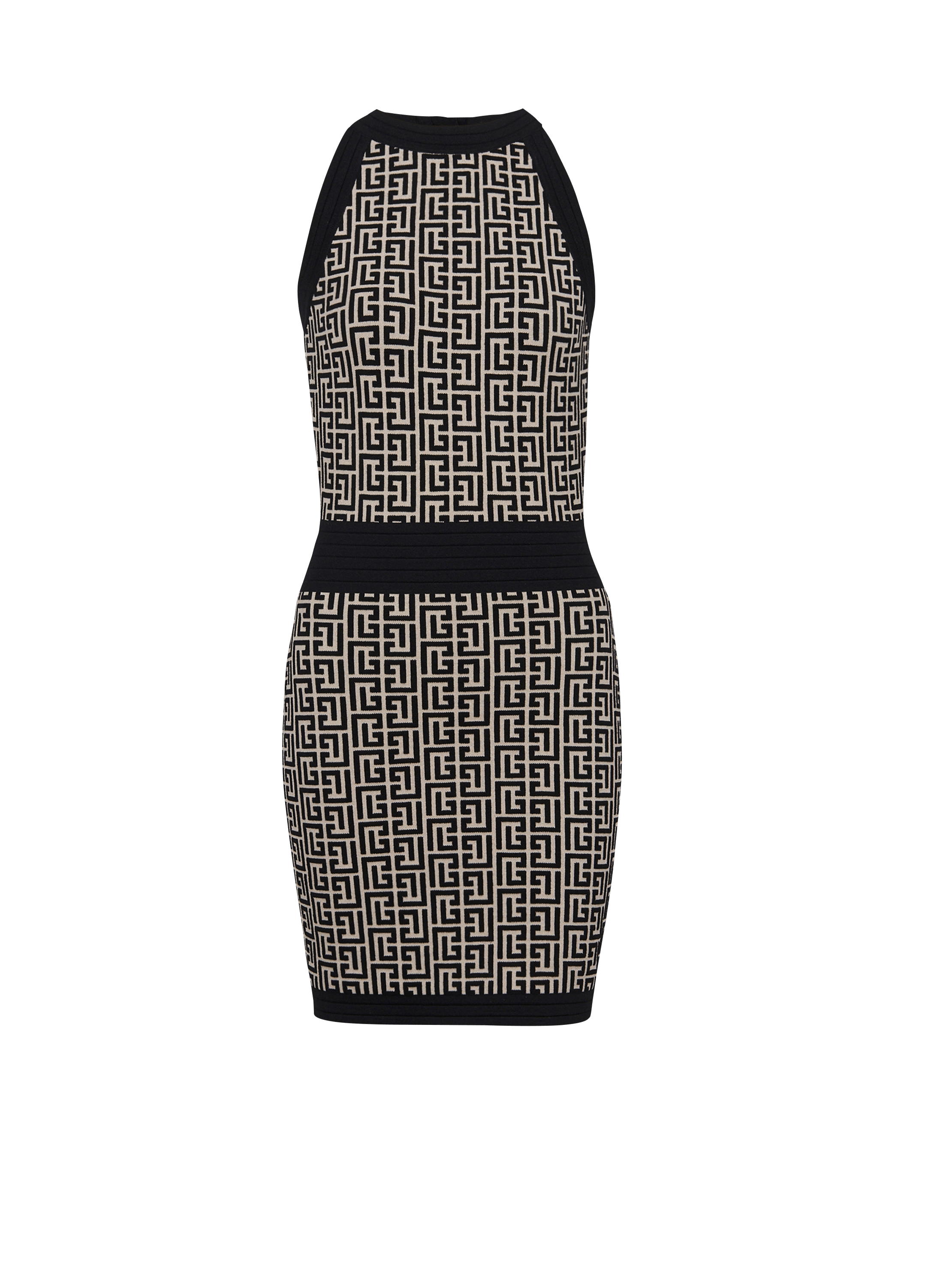 Monogrammed knit dress black - Women
