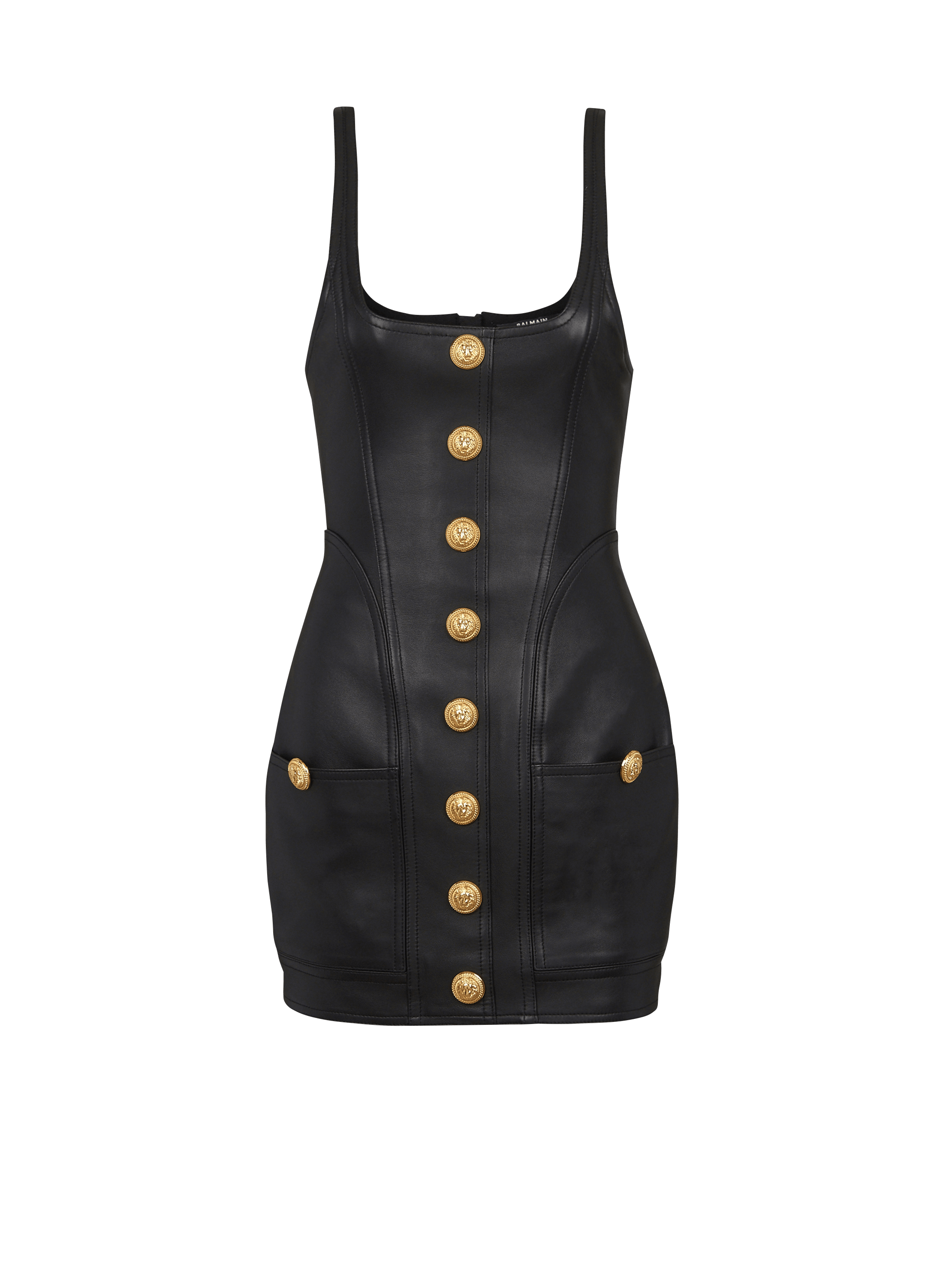 Short leather dress