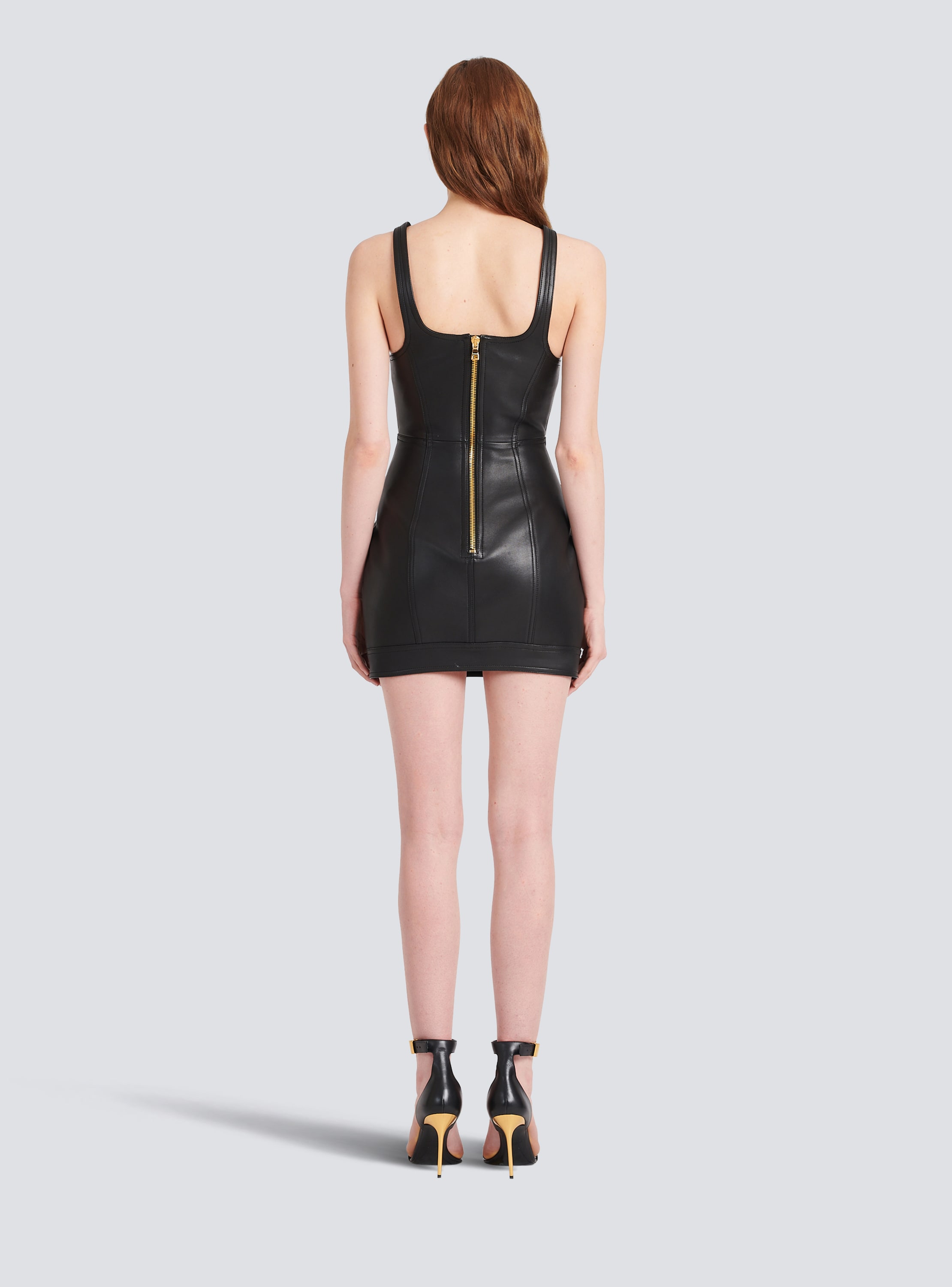 nøje Stranden sløring Short leather dress - Women | BALMAIN