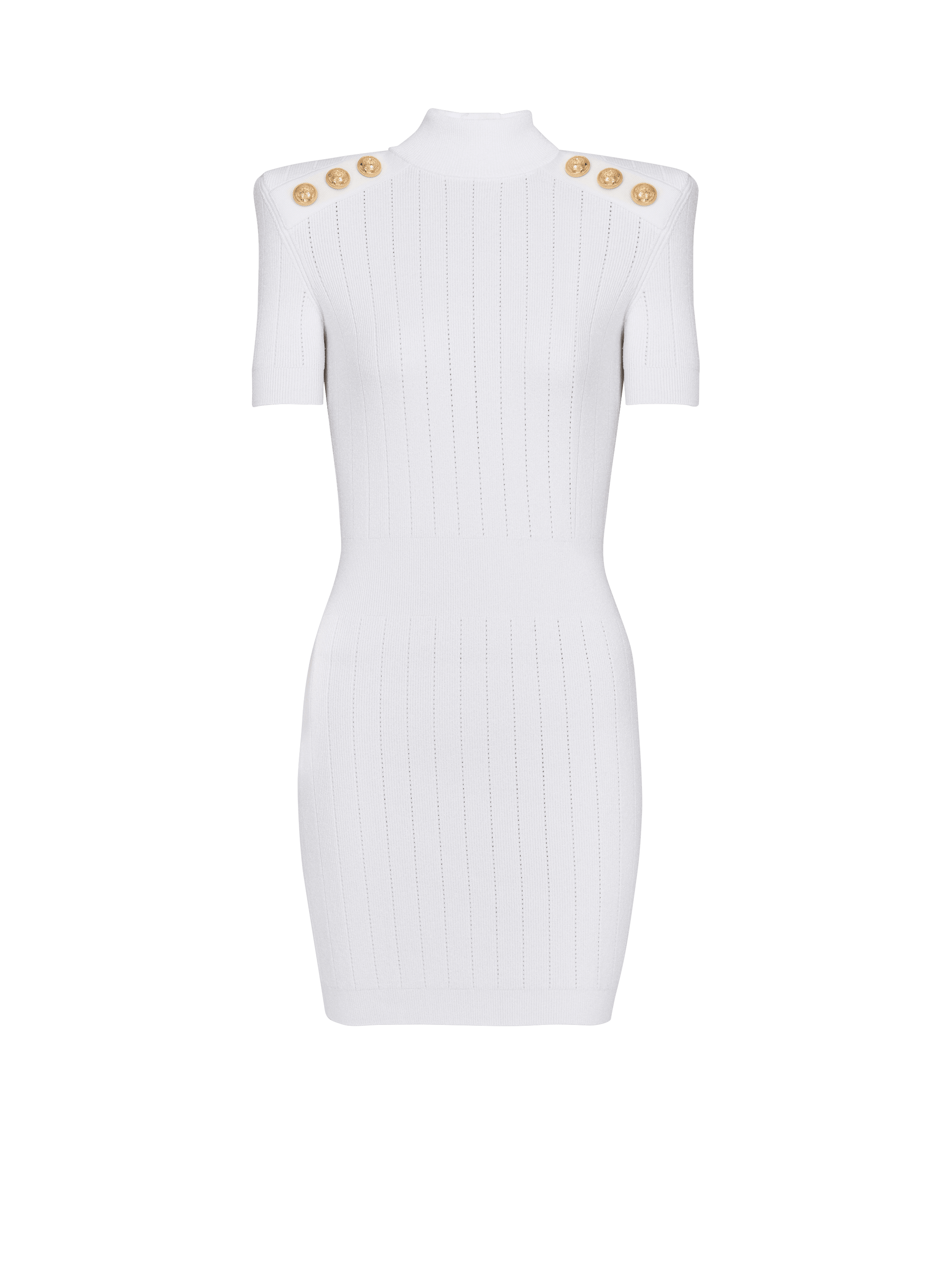 Balmain White Hardware Minidress