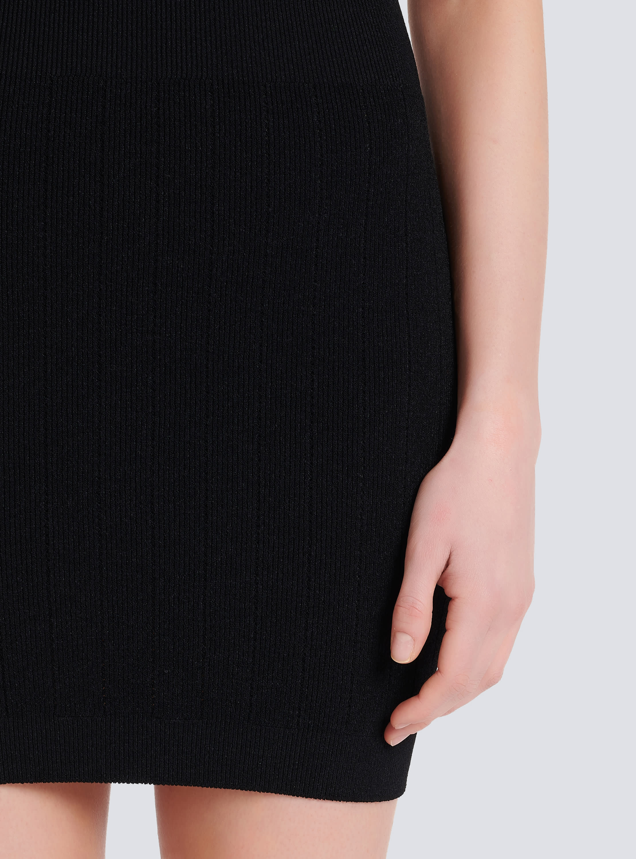 Balmain button-detail knitted dress - Black