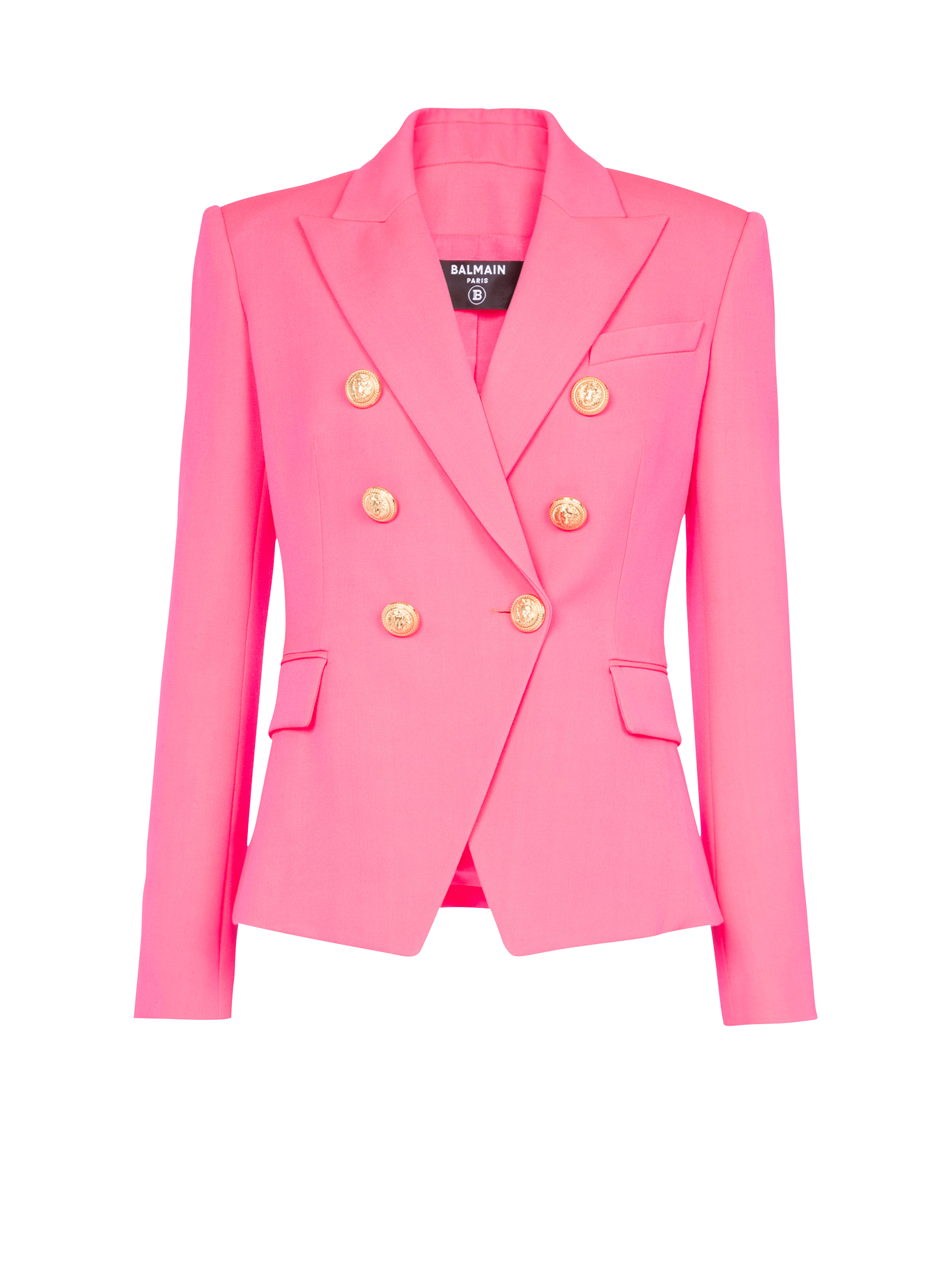 Grain de poudre double-breasted jacket, pink, hi-res
