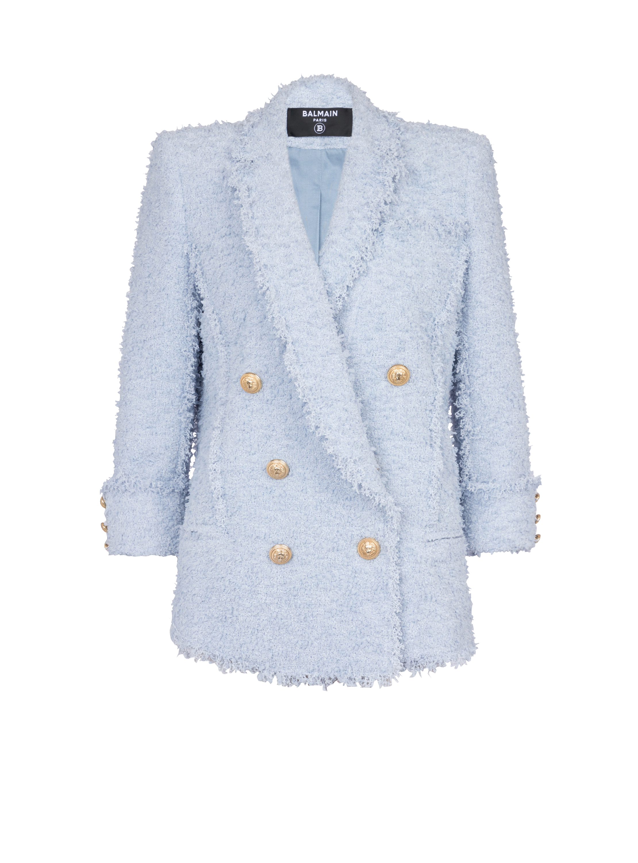 Tweed jacket, blue, hi-res