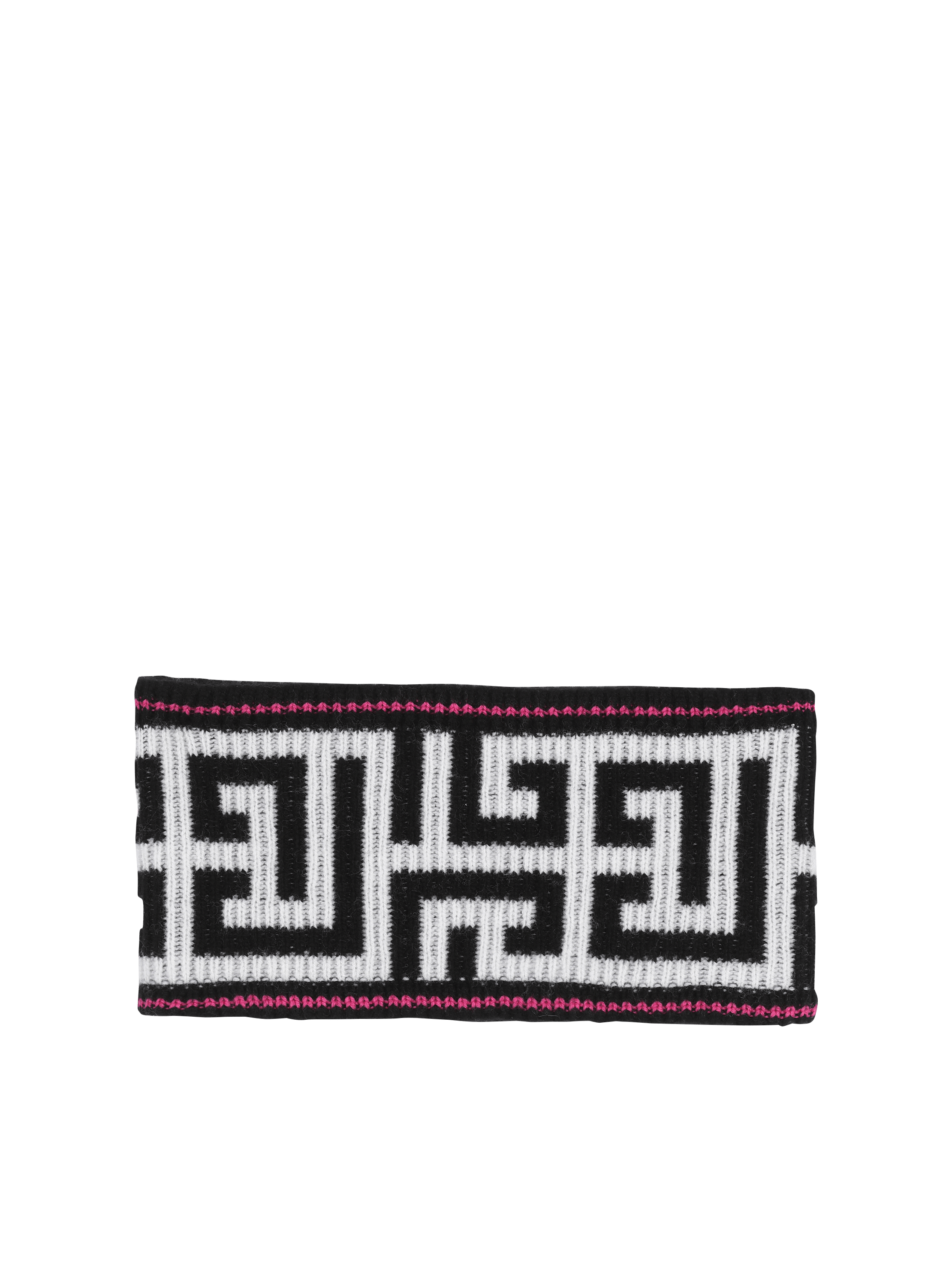 Bandeau en laine à maxi monogramme Balmain