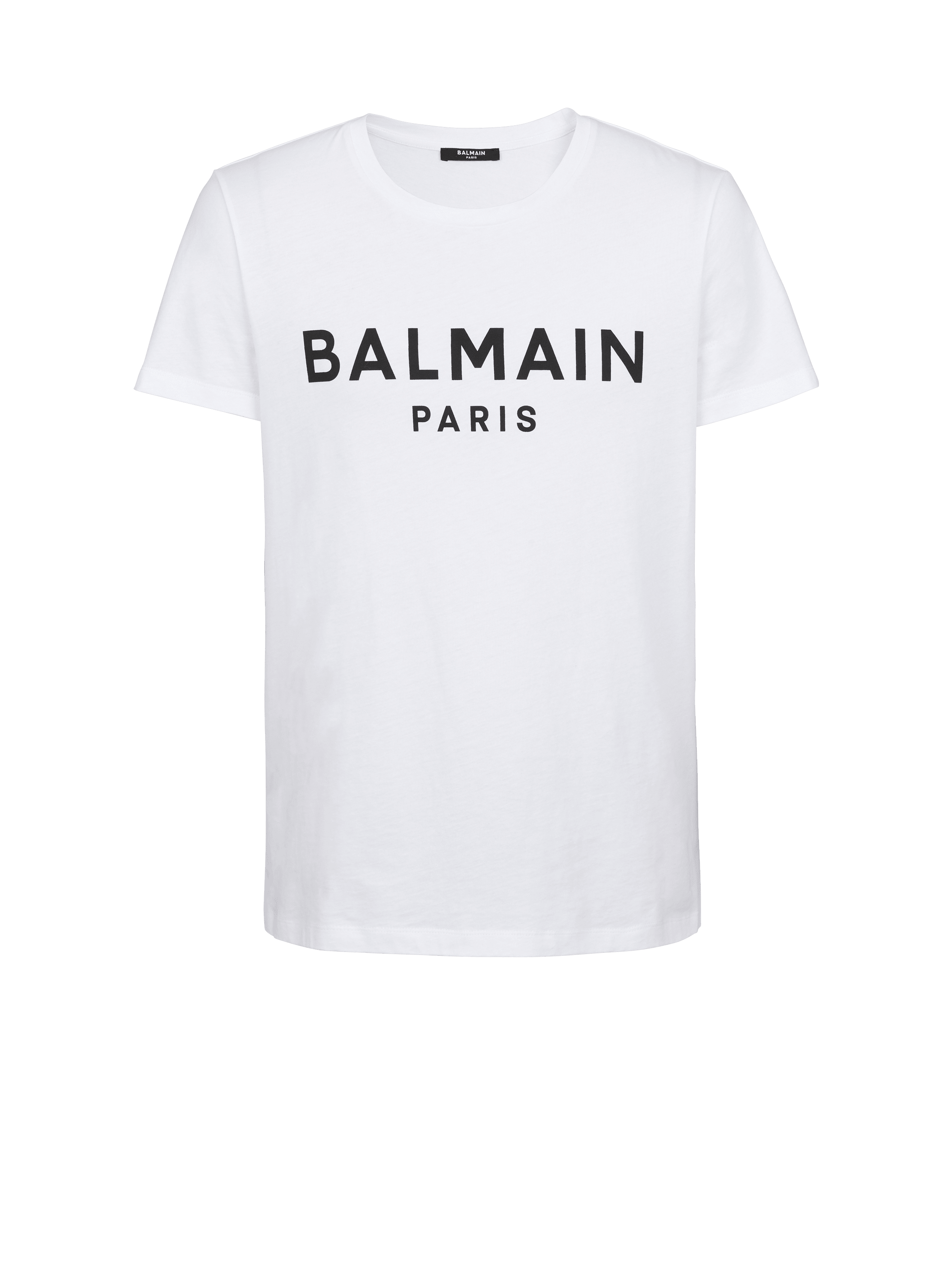 Balmainロゴ エコ コットンTシャツ, 白, hi-res