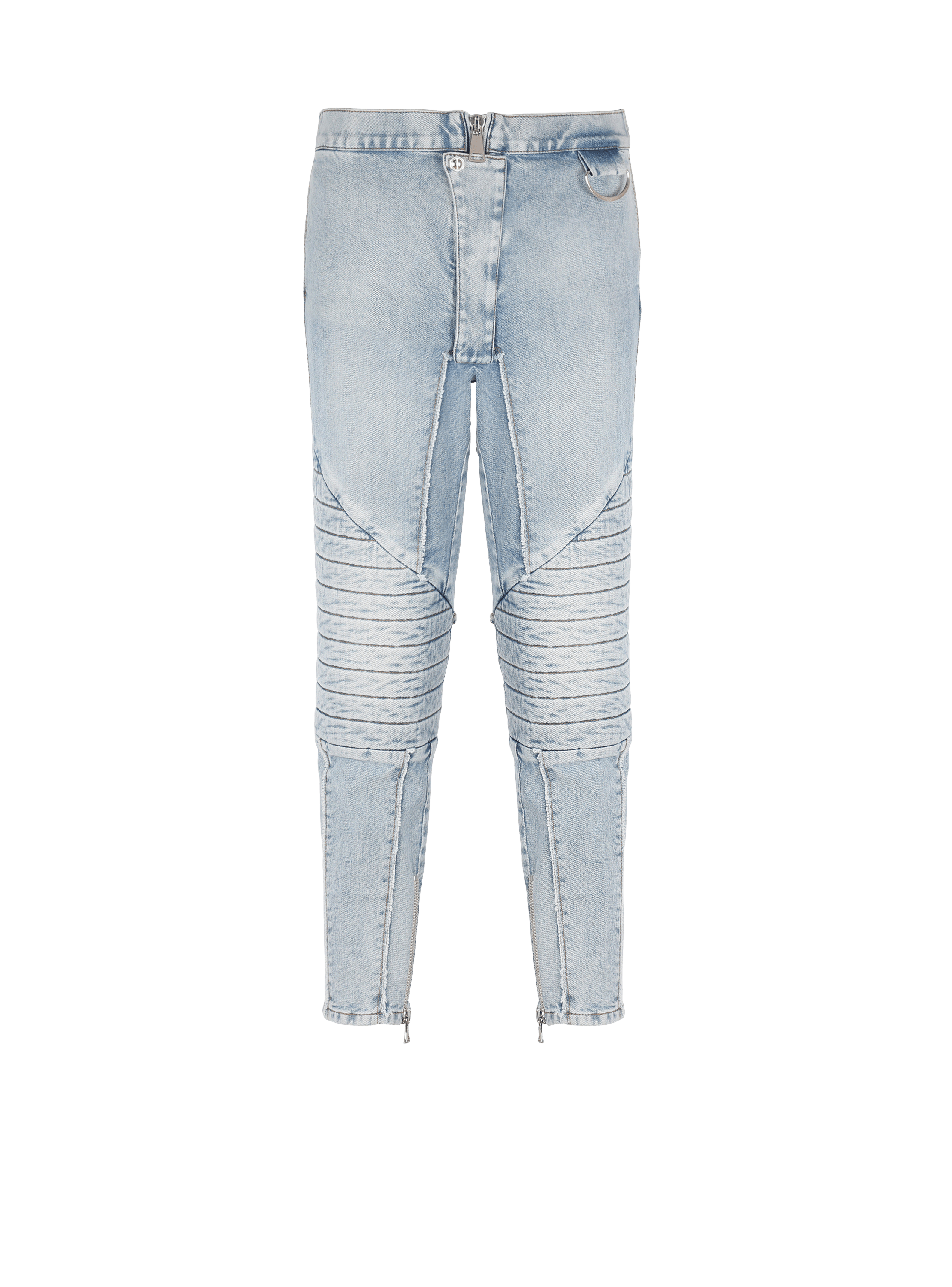 Ribbed cotton slim-fit jeans