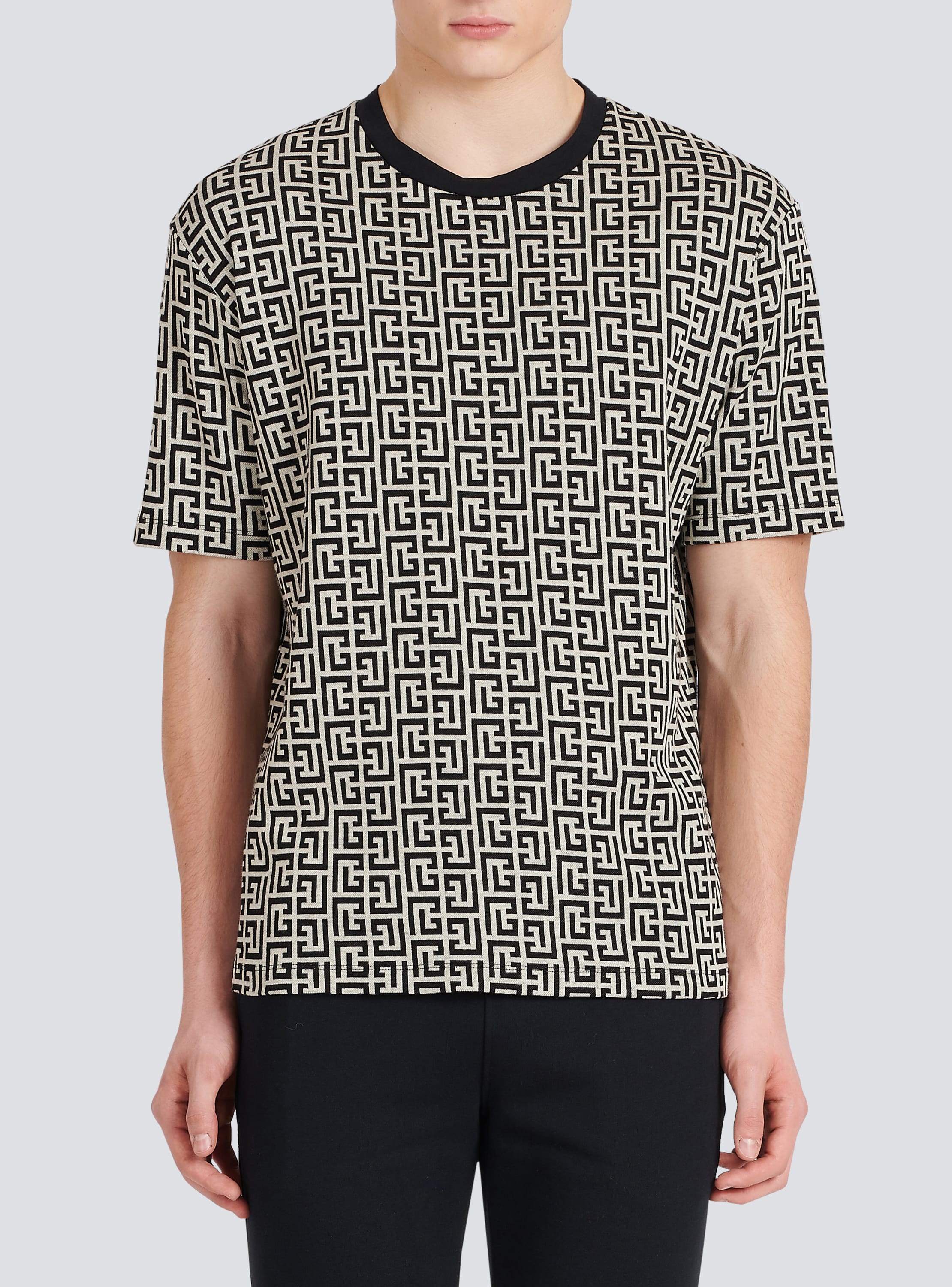 Balmain Monogram T-Shirt Black