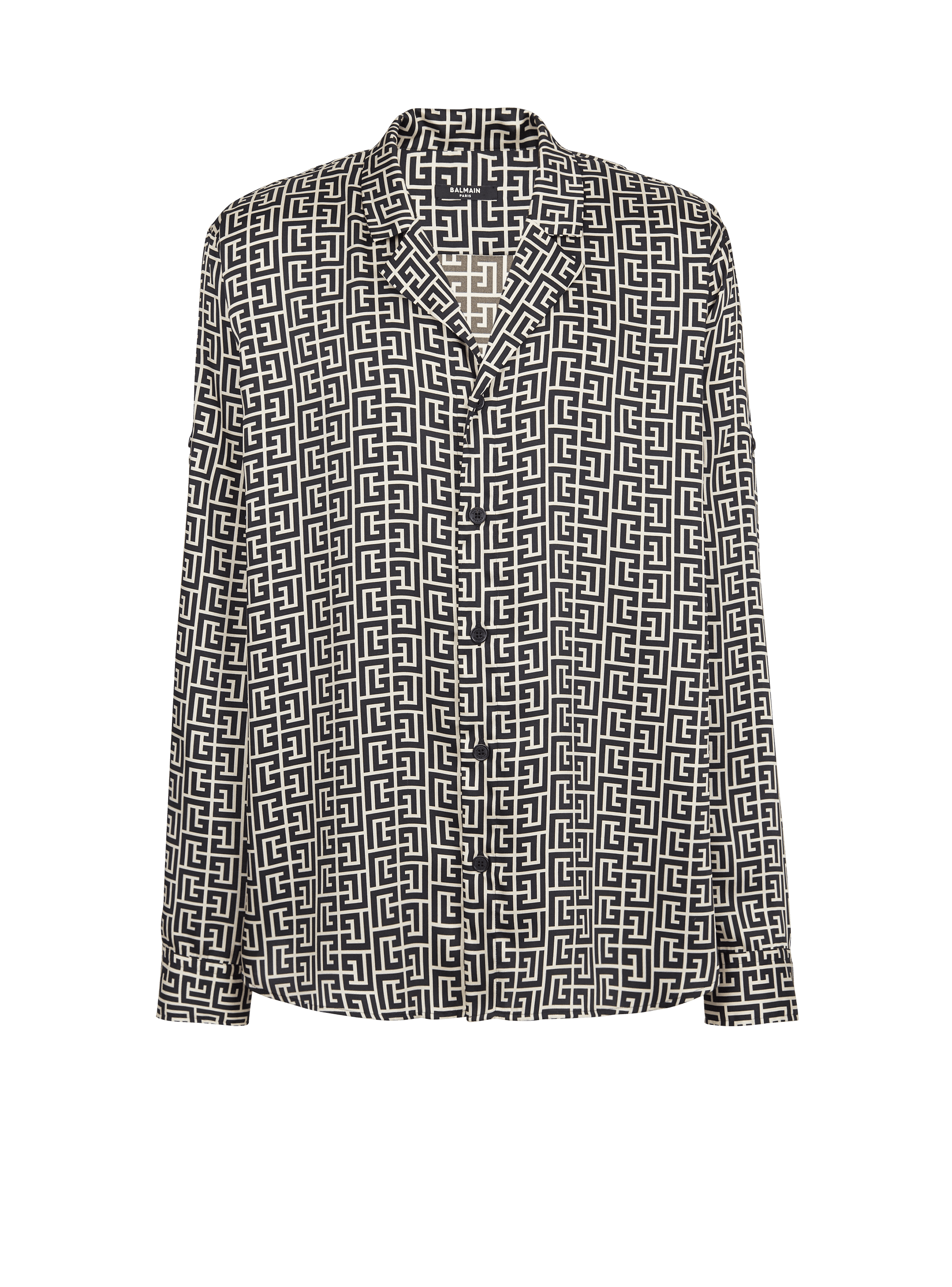 Pyjama shirt with Balmain monogram print
