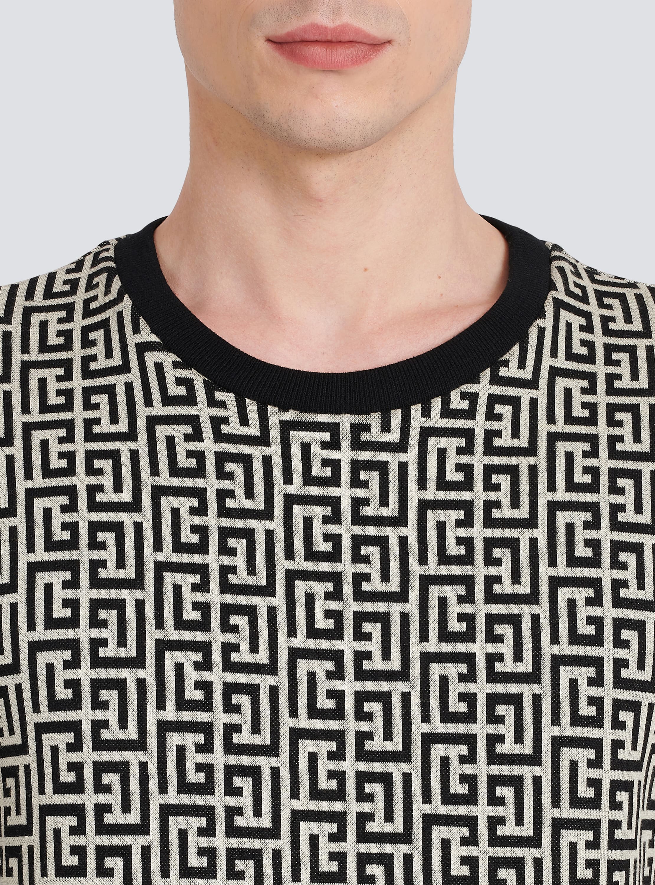 Balmain Cotton Monogram Sweatshirt