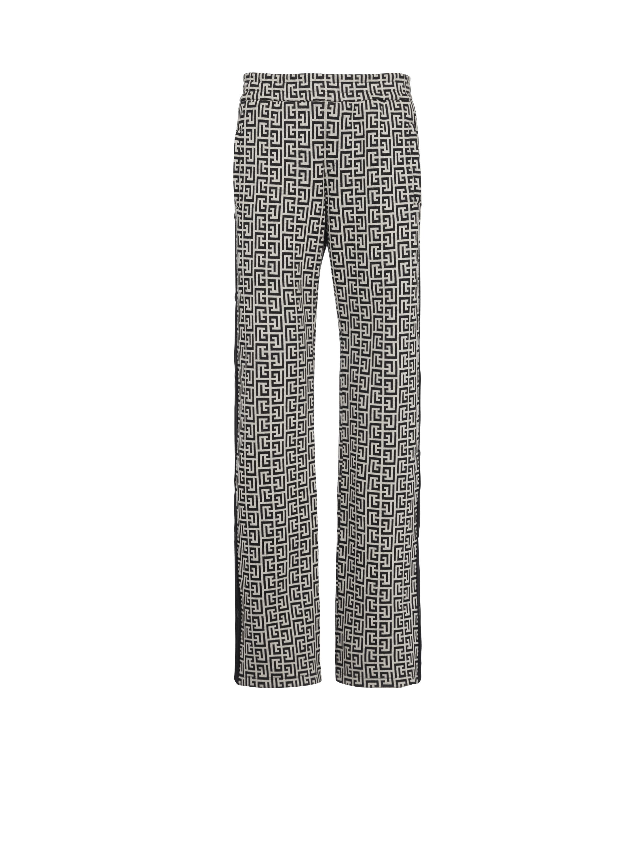 Wide-legged pyjama pants with Balmain monogram and snap buttons