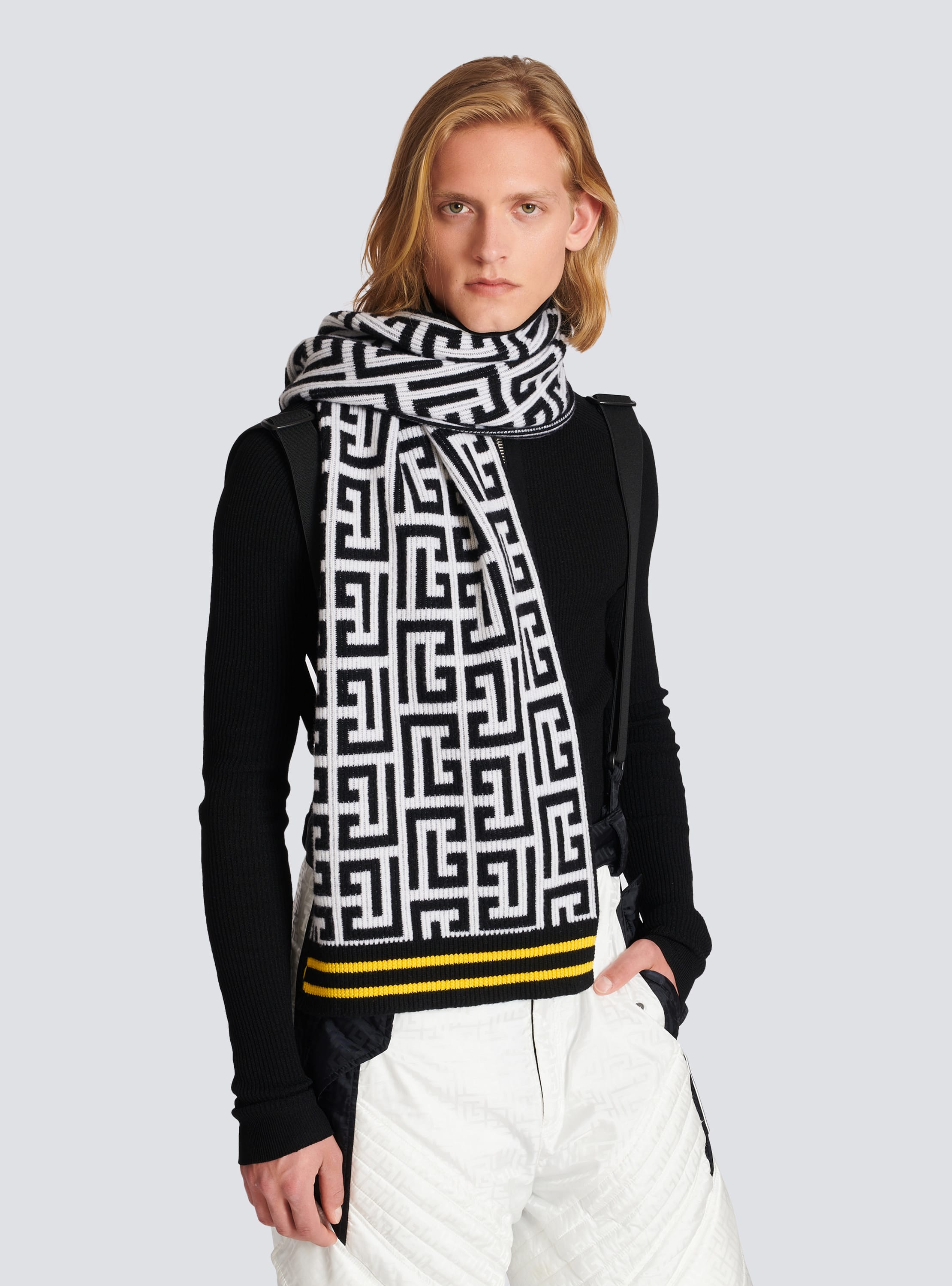 monogram scarf cashmere