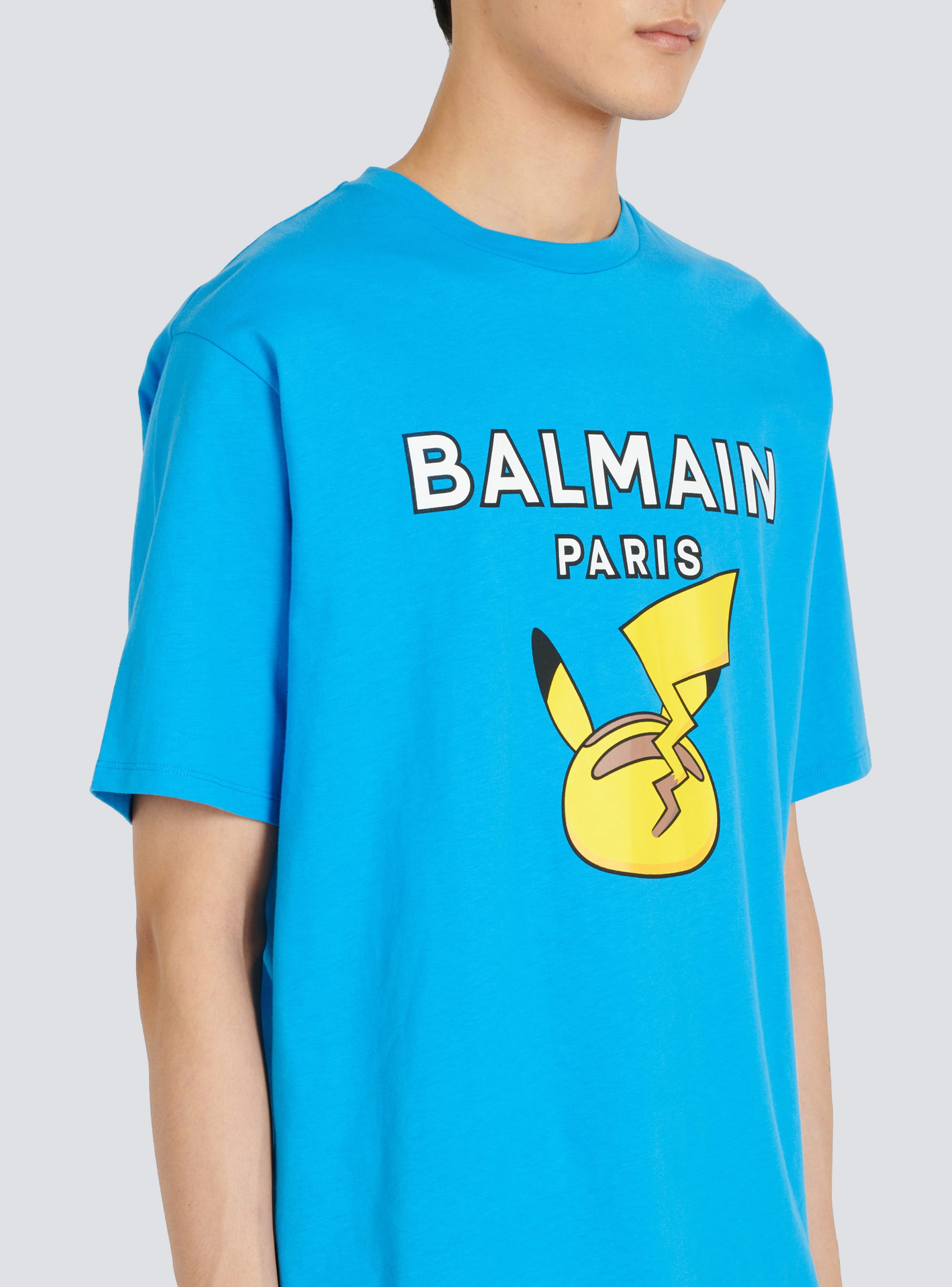 Balmain t shirt blue best sale