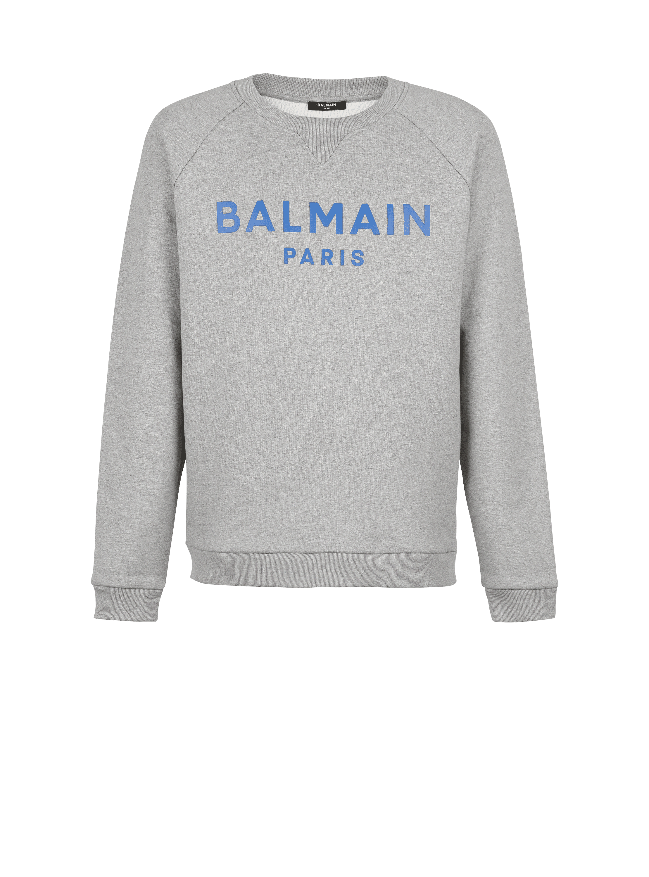 Felpa in cotone con logo Balmain Paris