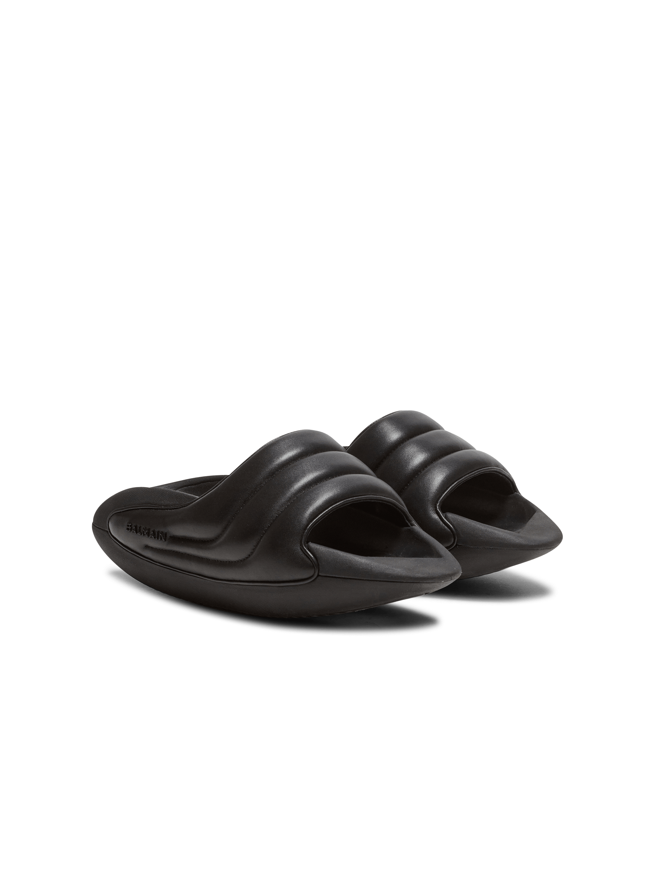 BALMAIN B-IT Puffy slides sandals サンダルBLACK - 靴