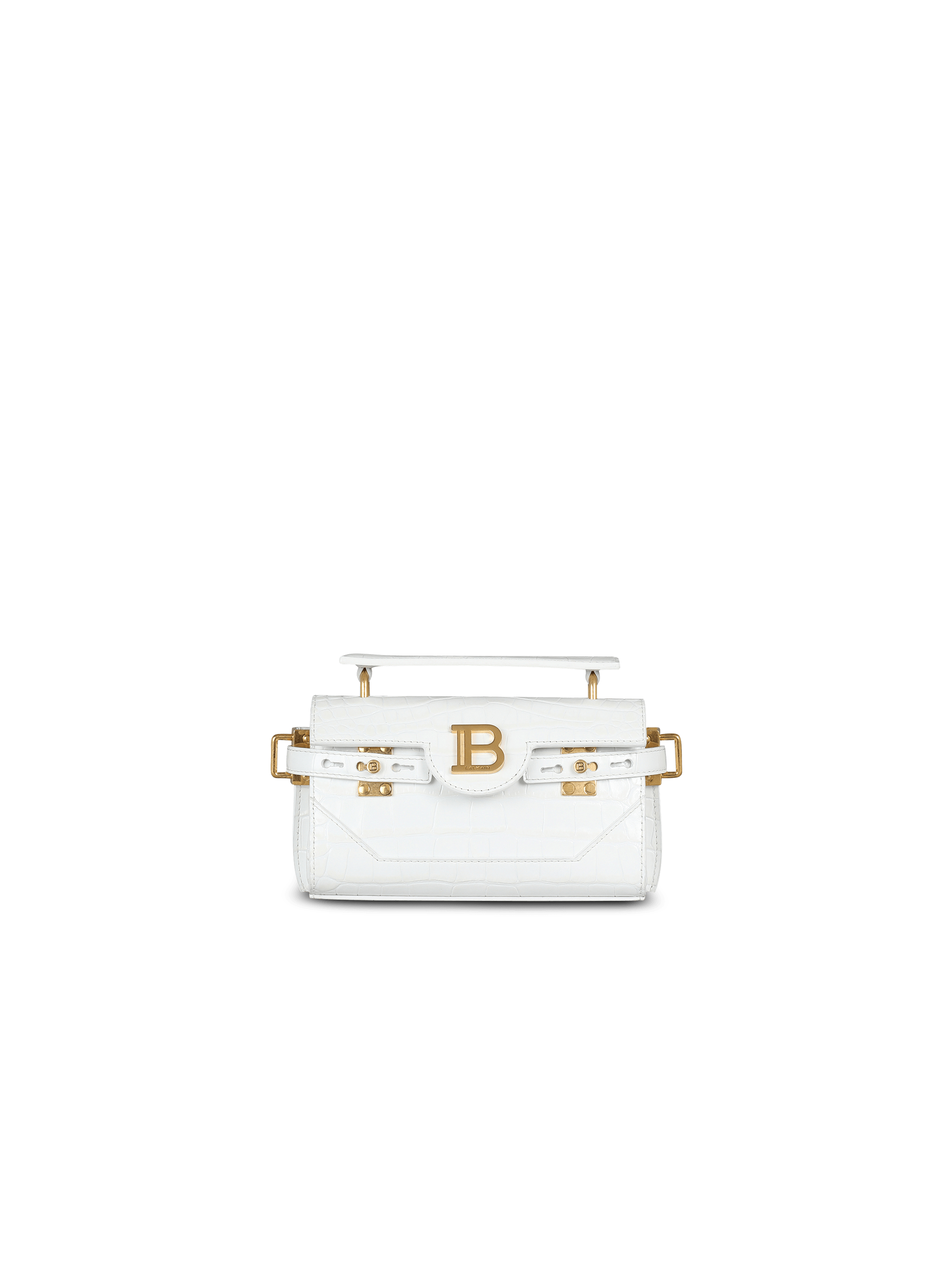 Sac B-Buzz 19 en cuir embossé effet crocodile