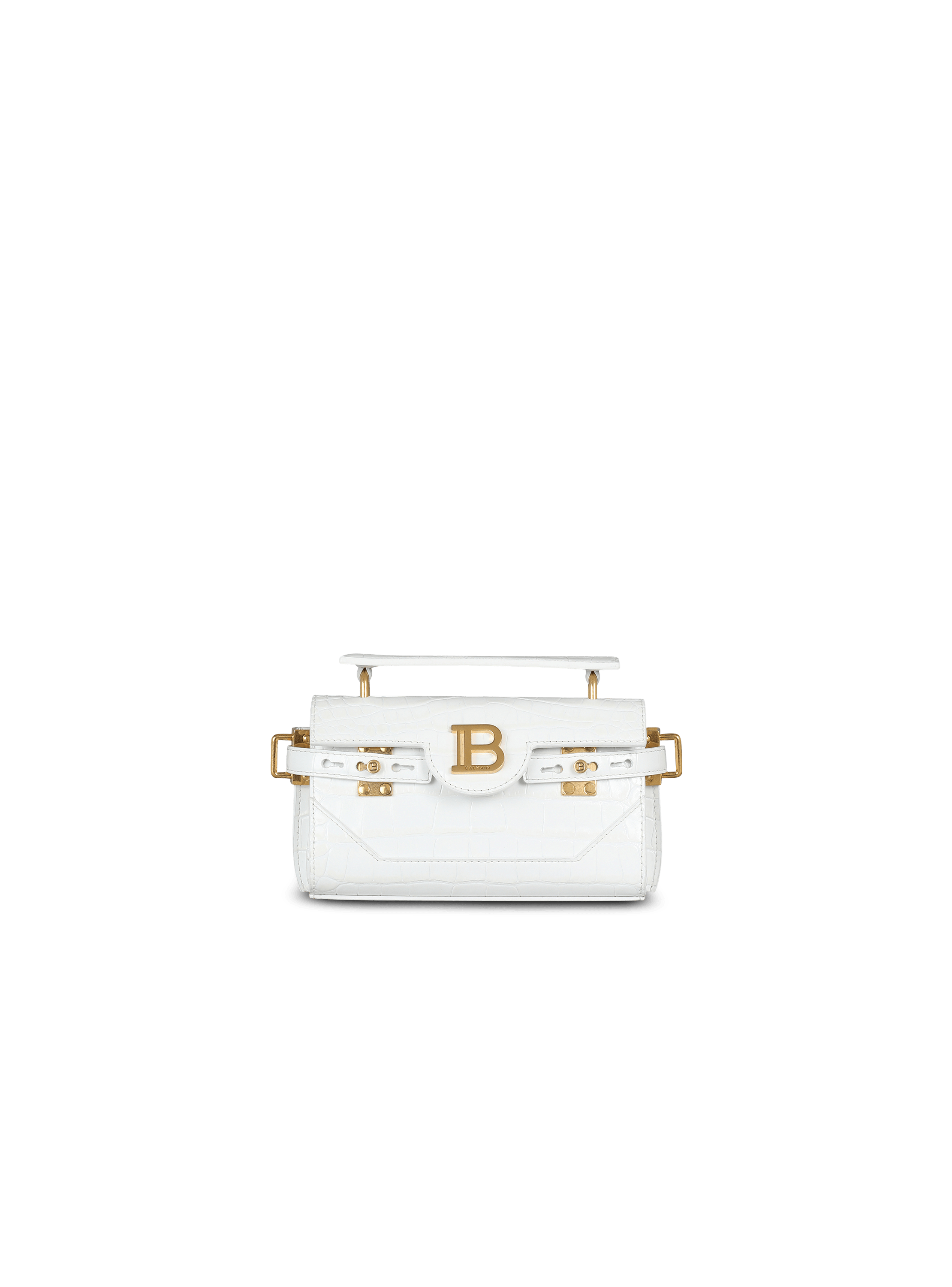Tasche B-Buzz 19 aus Leder mit eingeprägtem Krokodilmuster