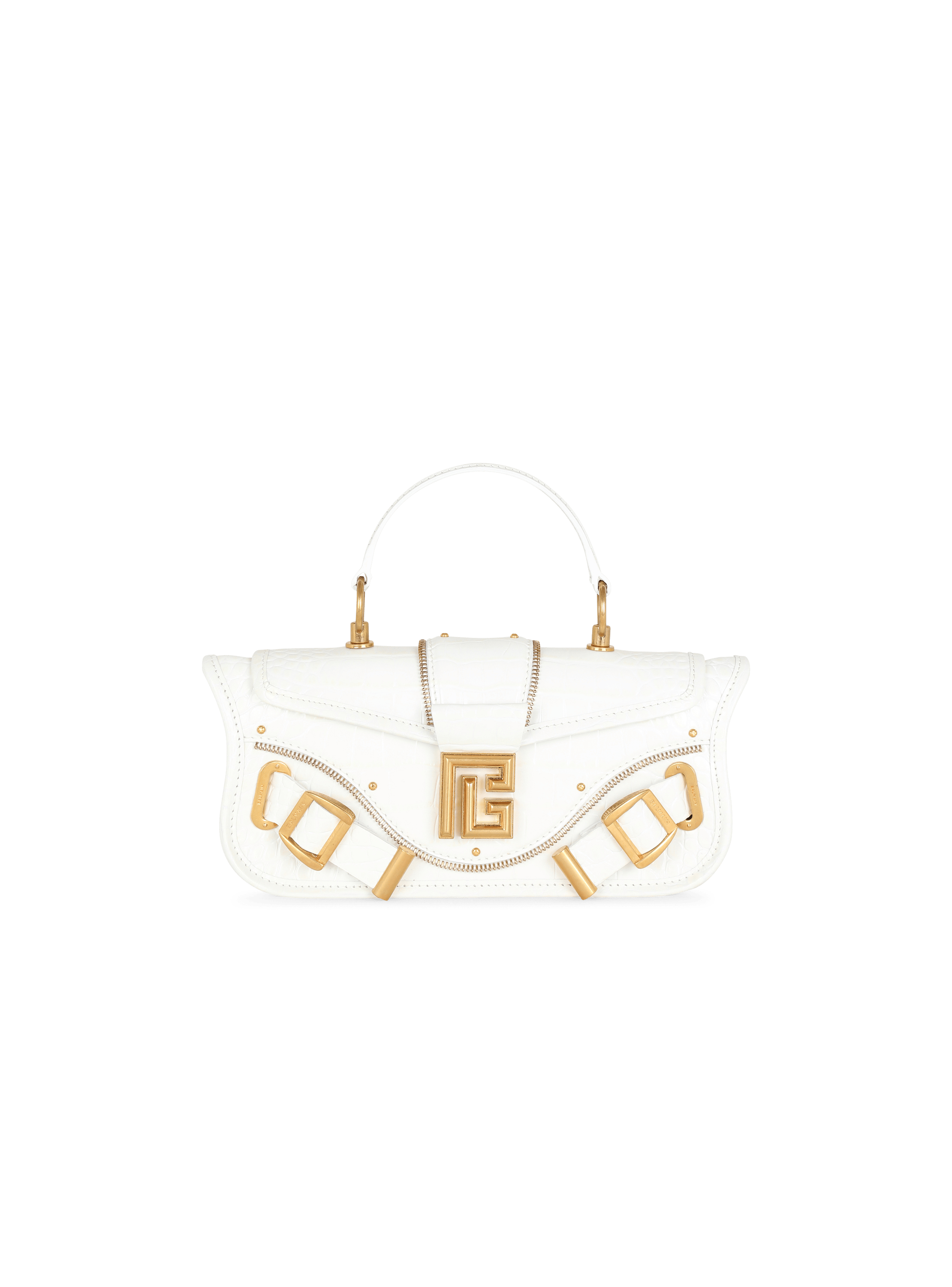 Sac pochette Blaze en cuir embossé effet crocodile