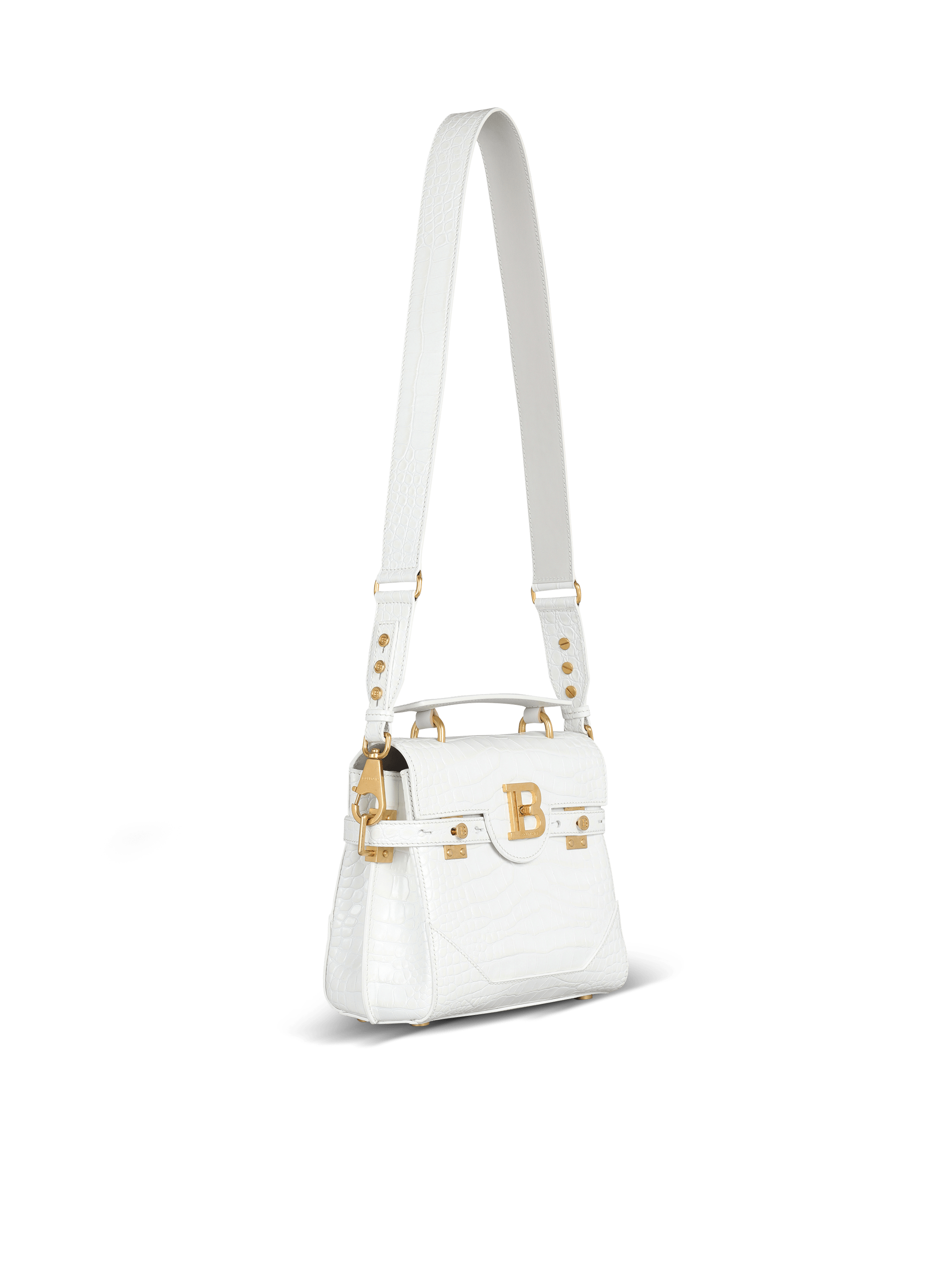 B-Buzz 23 bag in crocodile effect-embossed leather