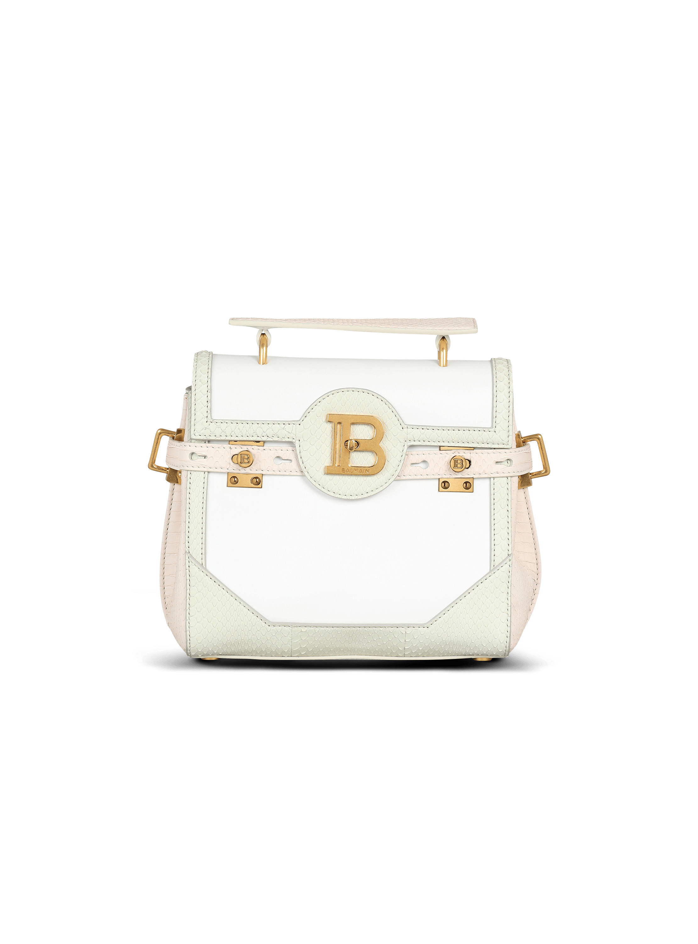 B-Buzz 23 bag in leather and python effect leather