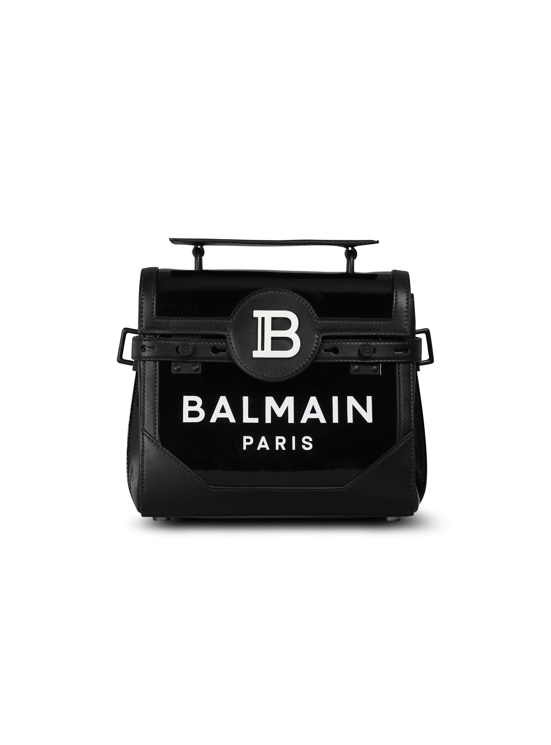 B-Buzz 23 vinyl bag with Balmain Paris logo