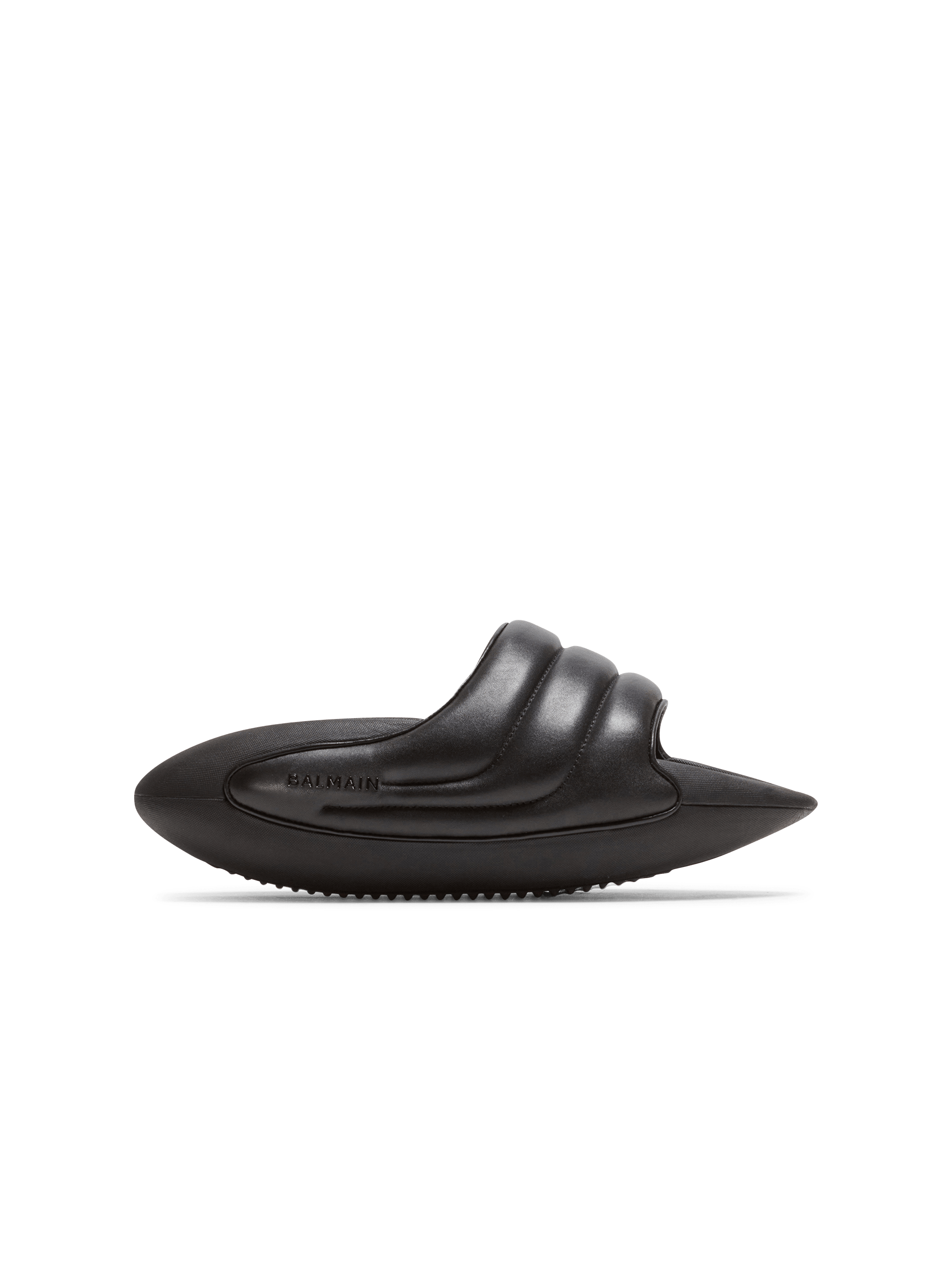 B-IT绗缝皮革穆勒鞋, black, hi-res