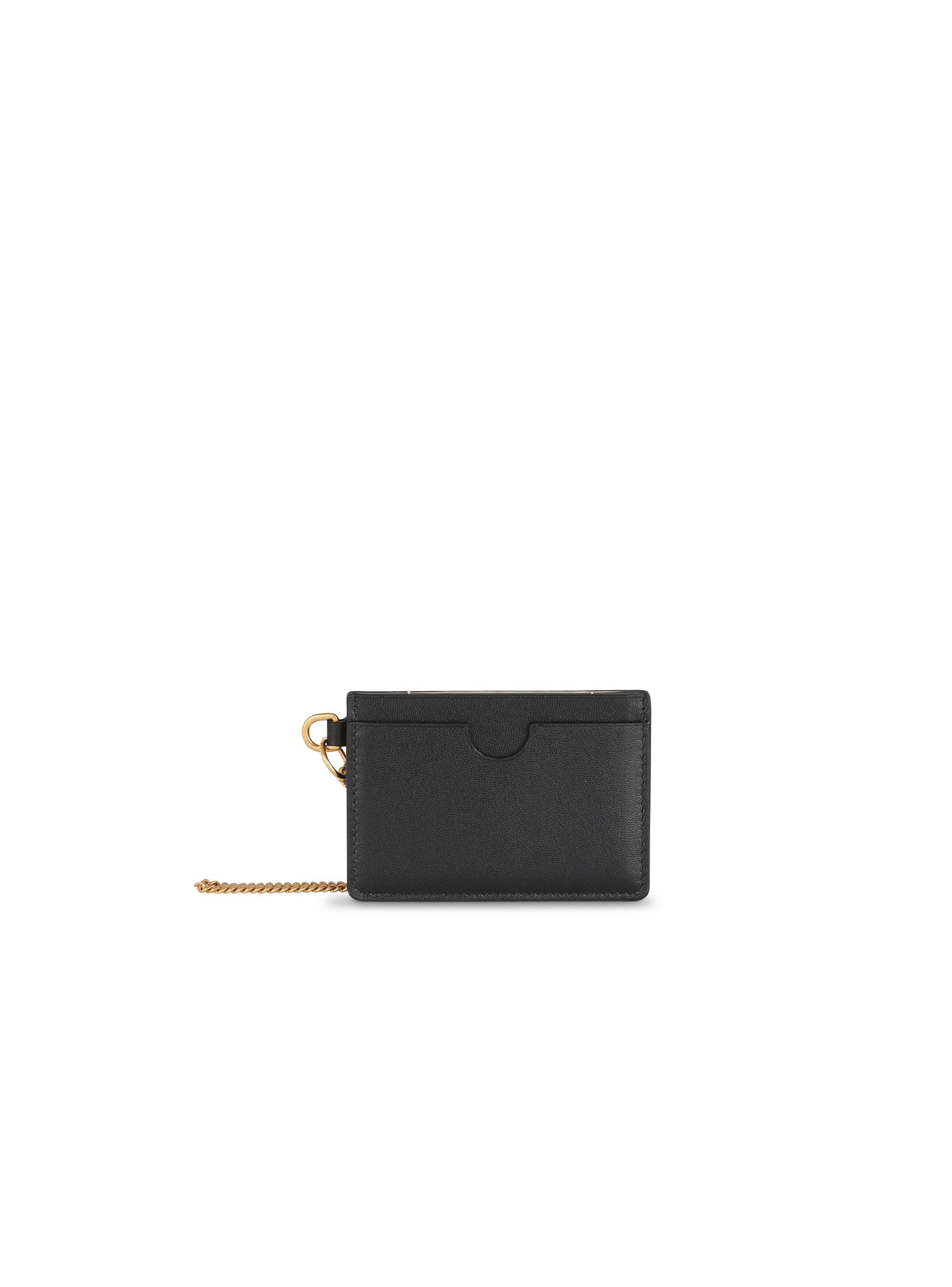 Balmain Coin Card Holder in Calf Leather