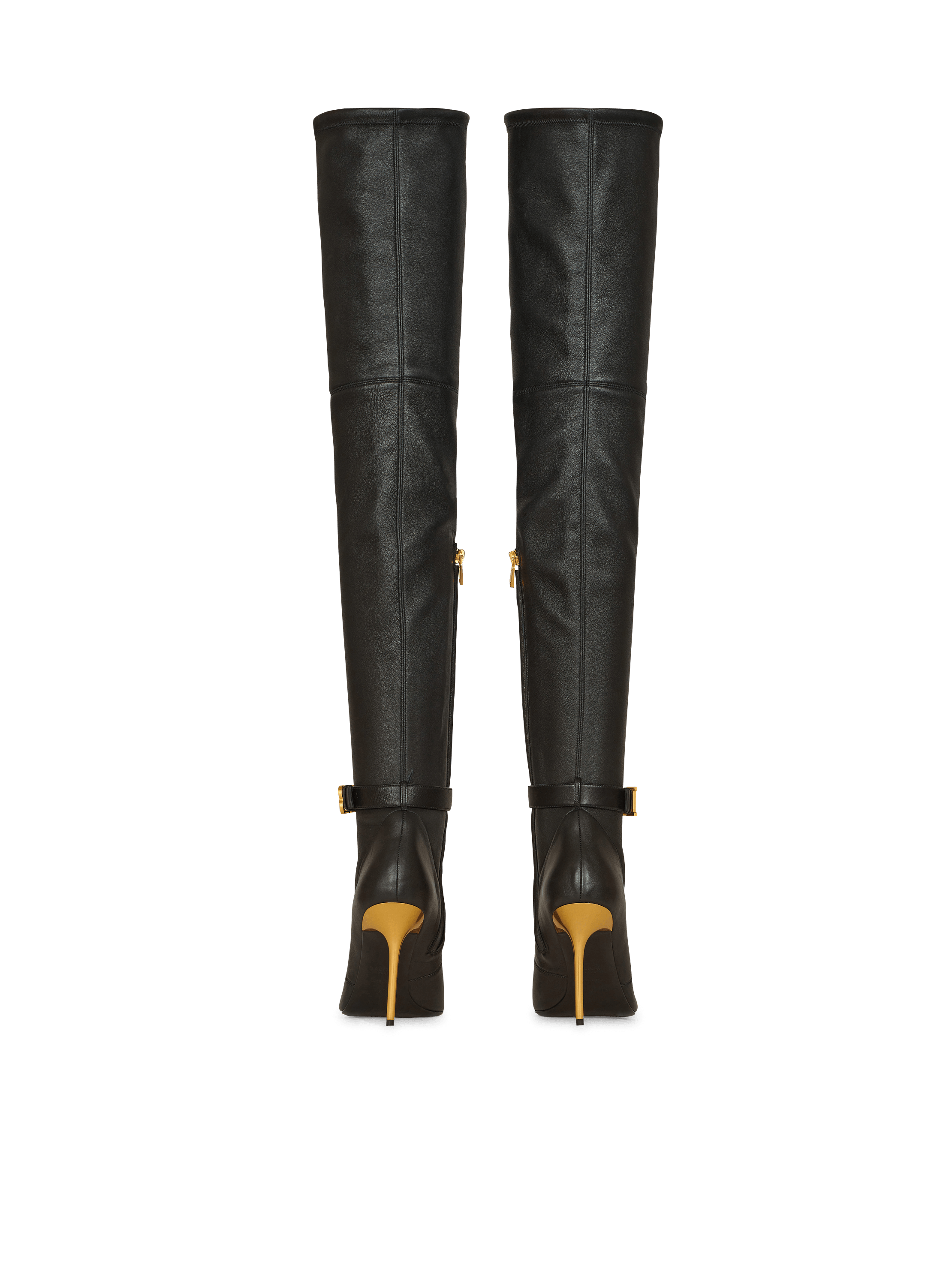 Stretch leather Raven thigh-high - Women | BALMAIN