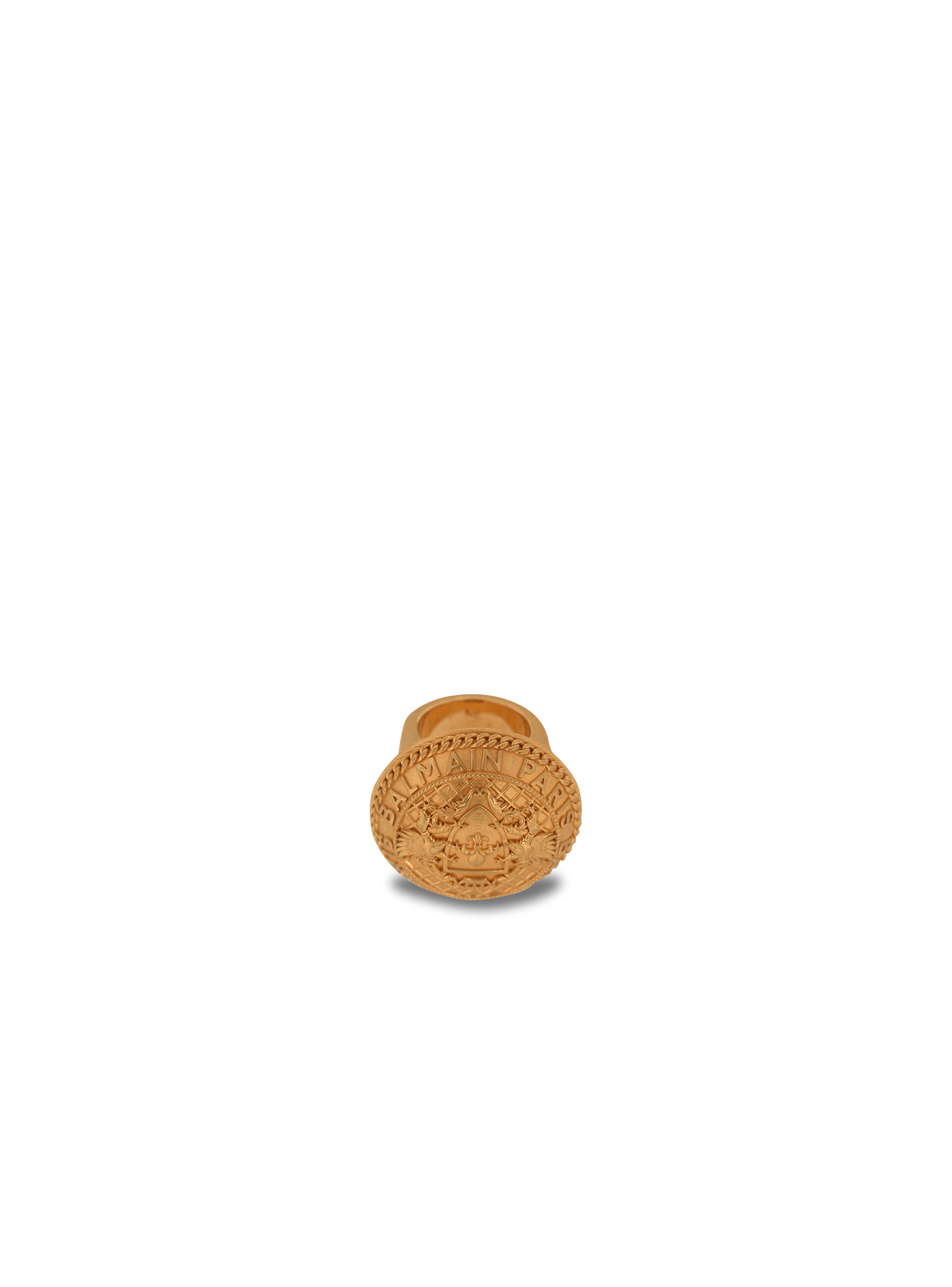 Gold-tone brass Coin ring
