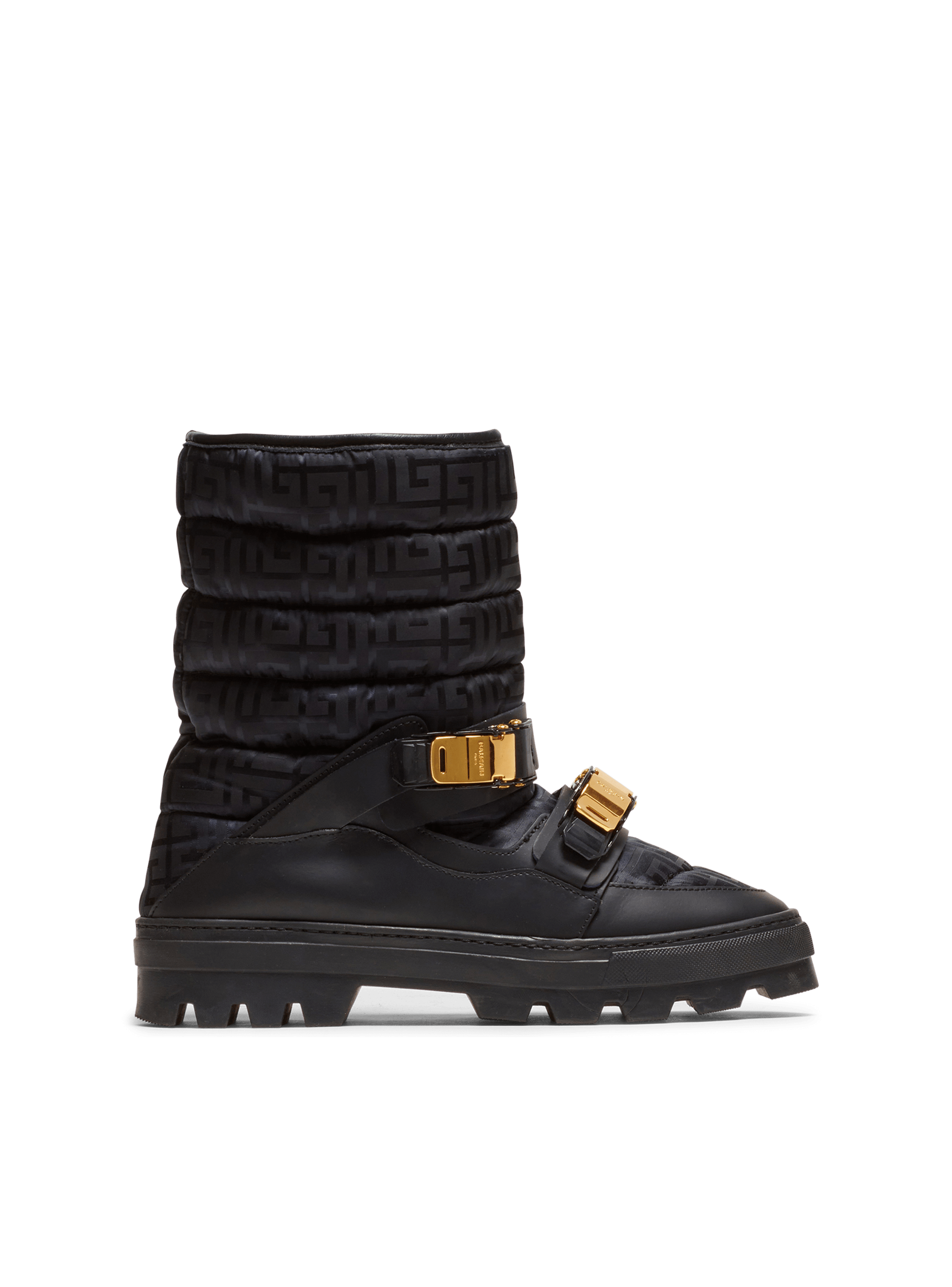 Capsule Rossignol - Bottines après-ski en nylon avec monogramme Balmain