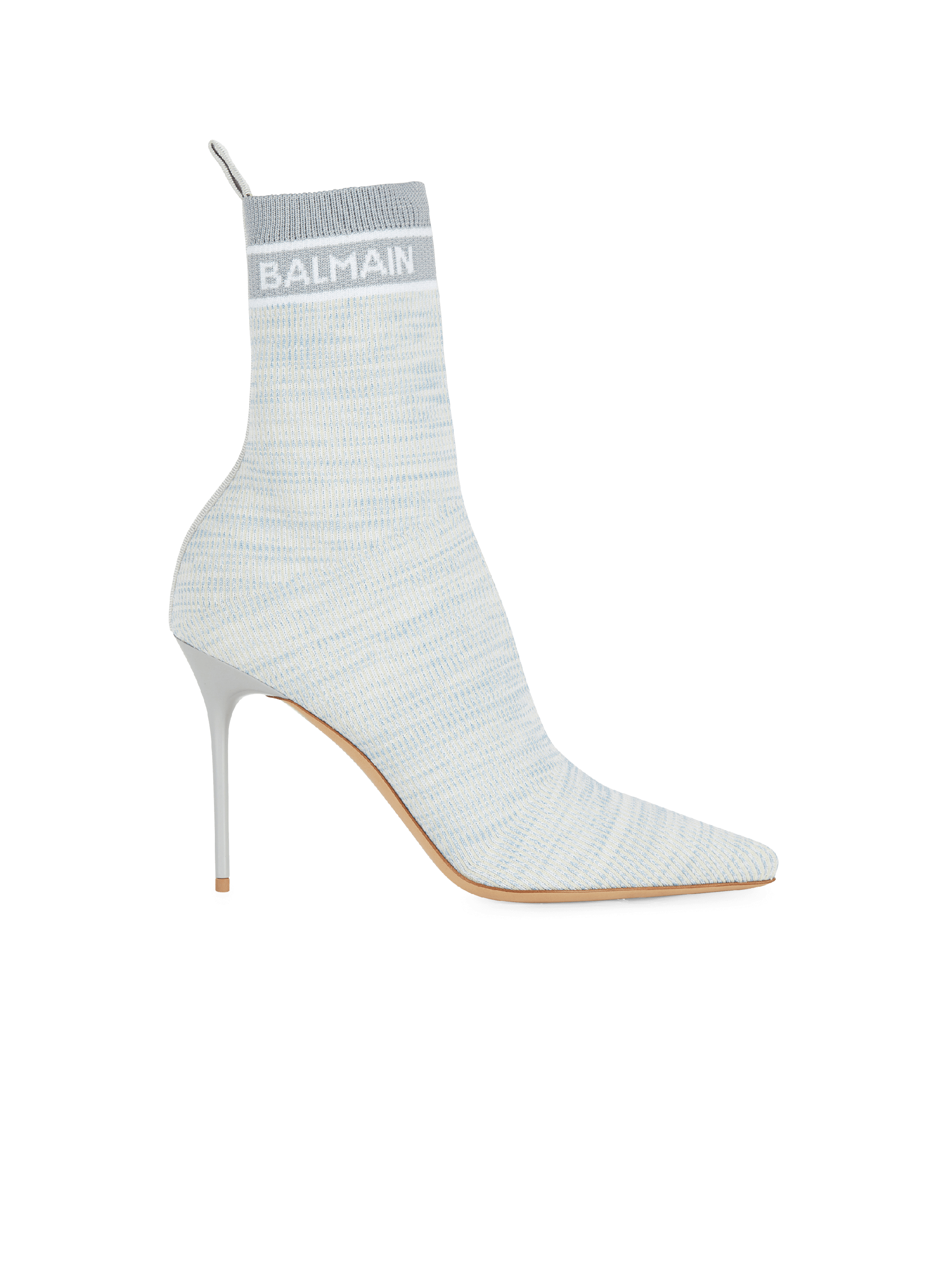 Skye knit ankle boots, blue, hi-res
