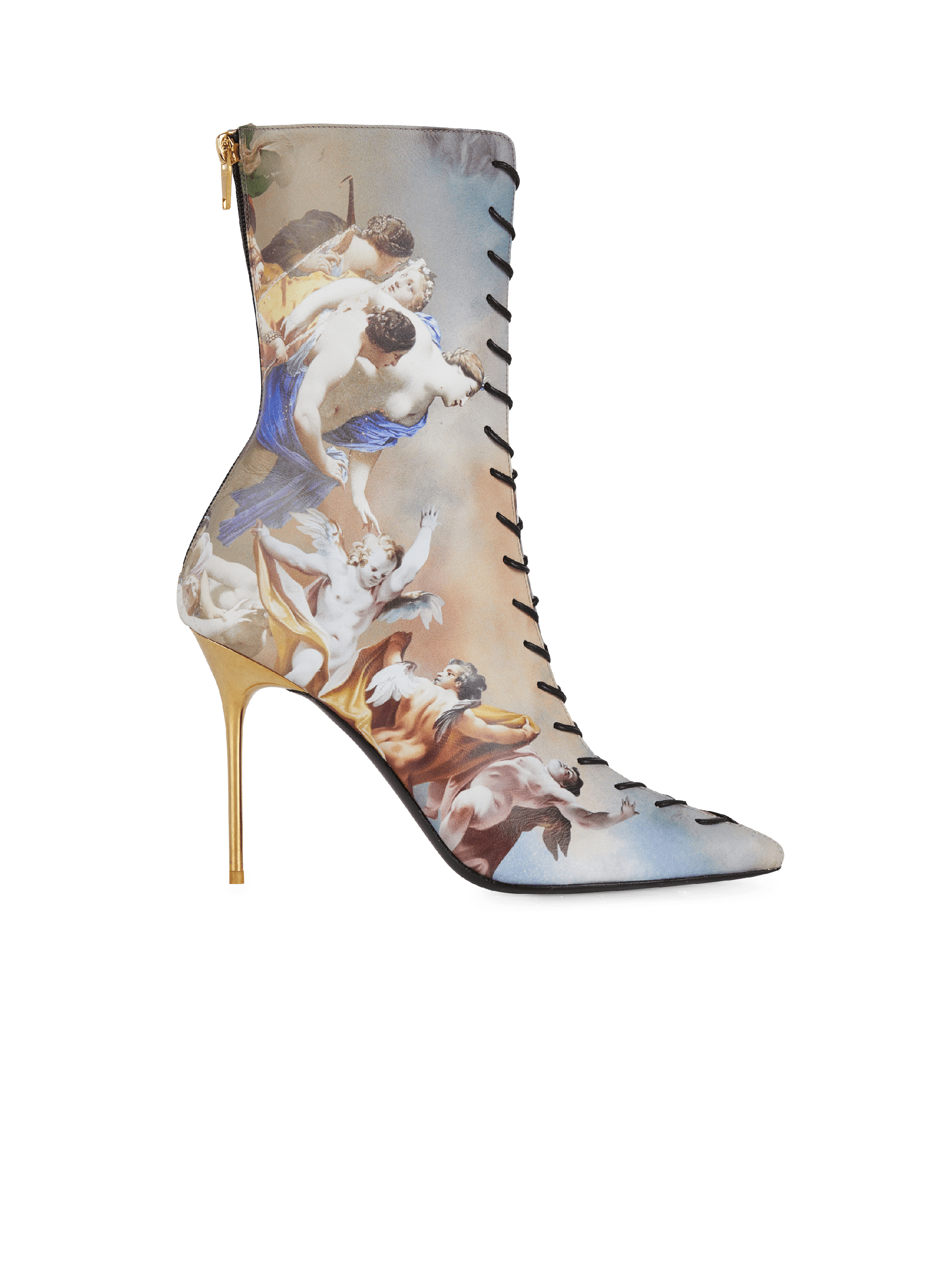 Stiefeletten Uria aus Leder mit Sky-Print