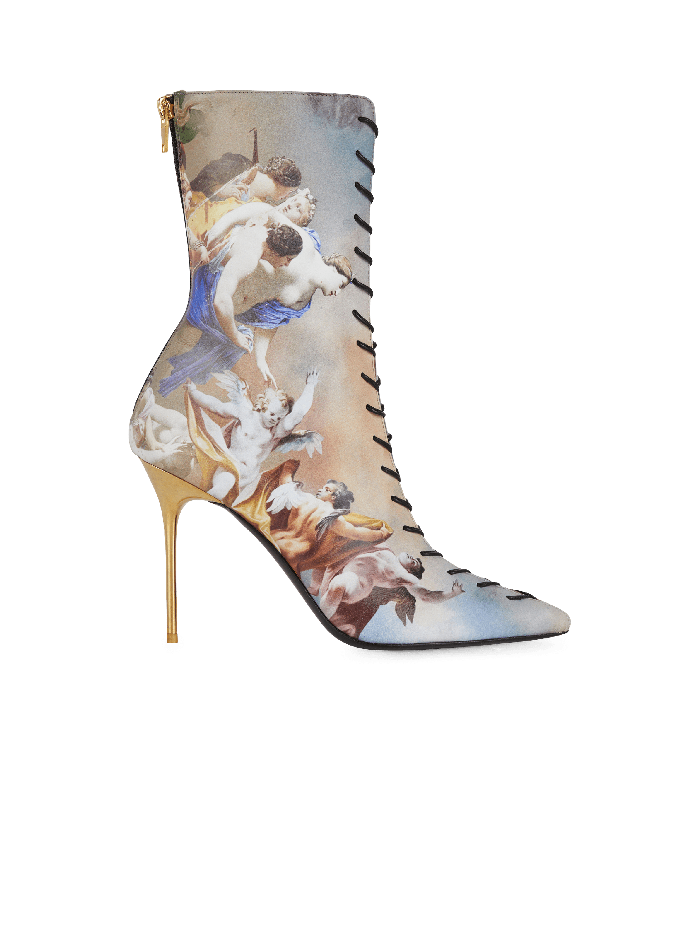 Uria ankle boots in Sky print leather