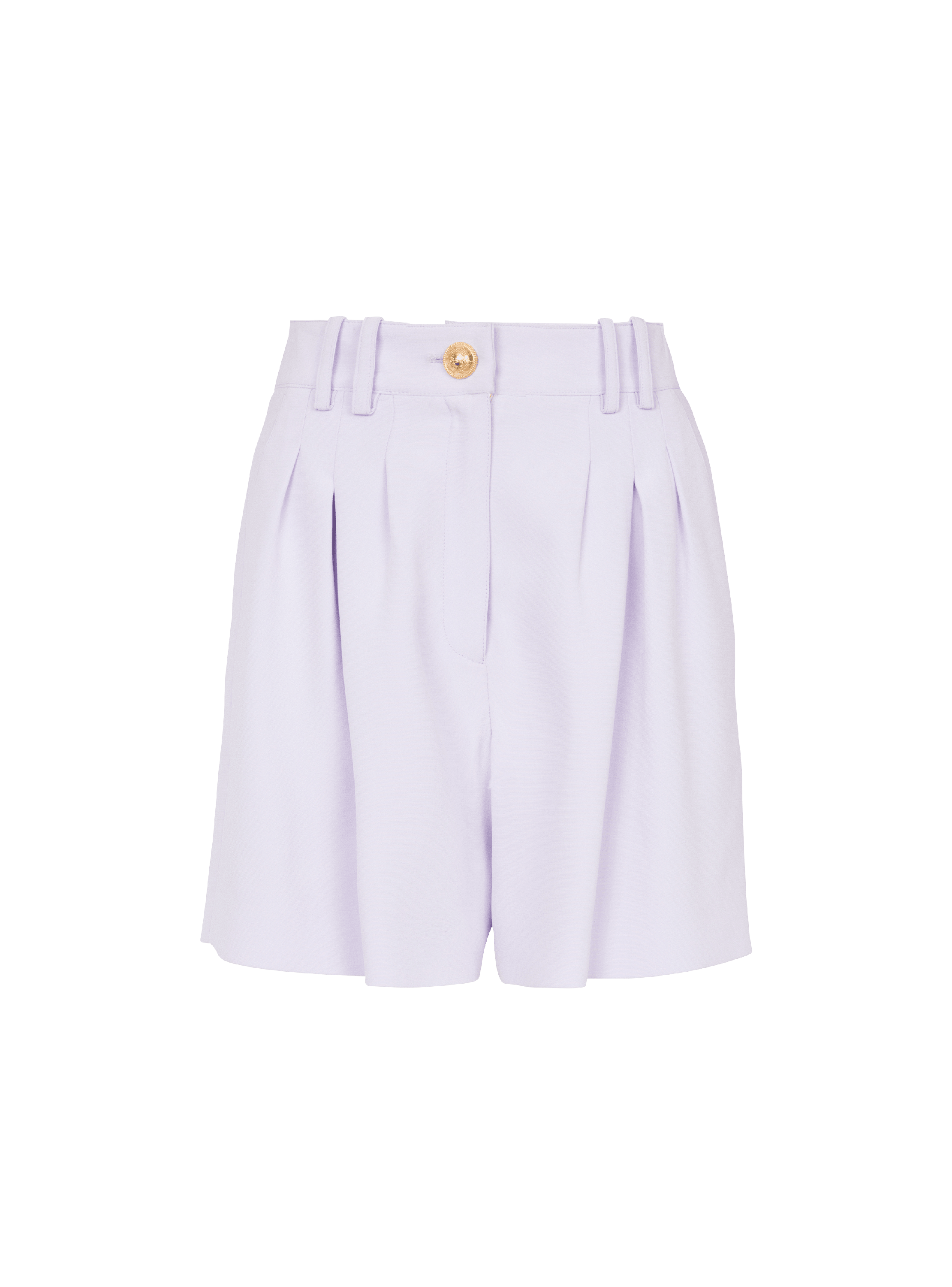 Balmain Women's Purple - Flared Crepe Shorts