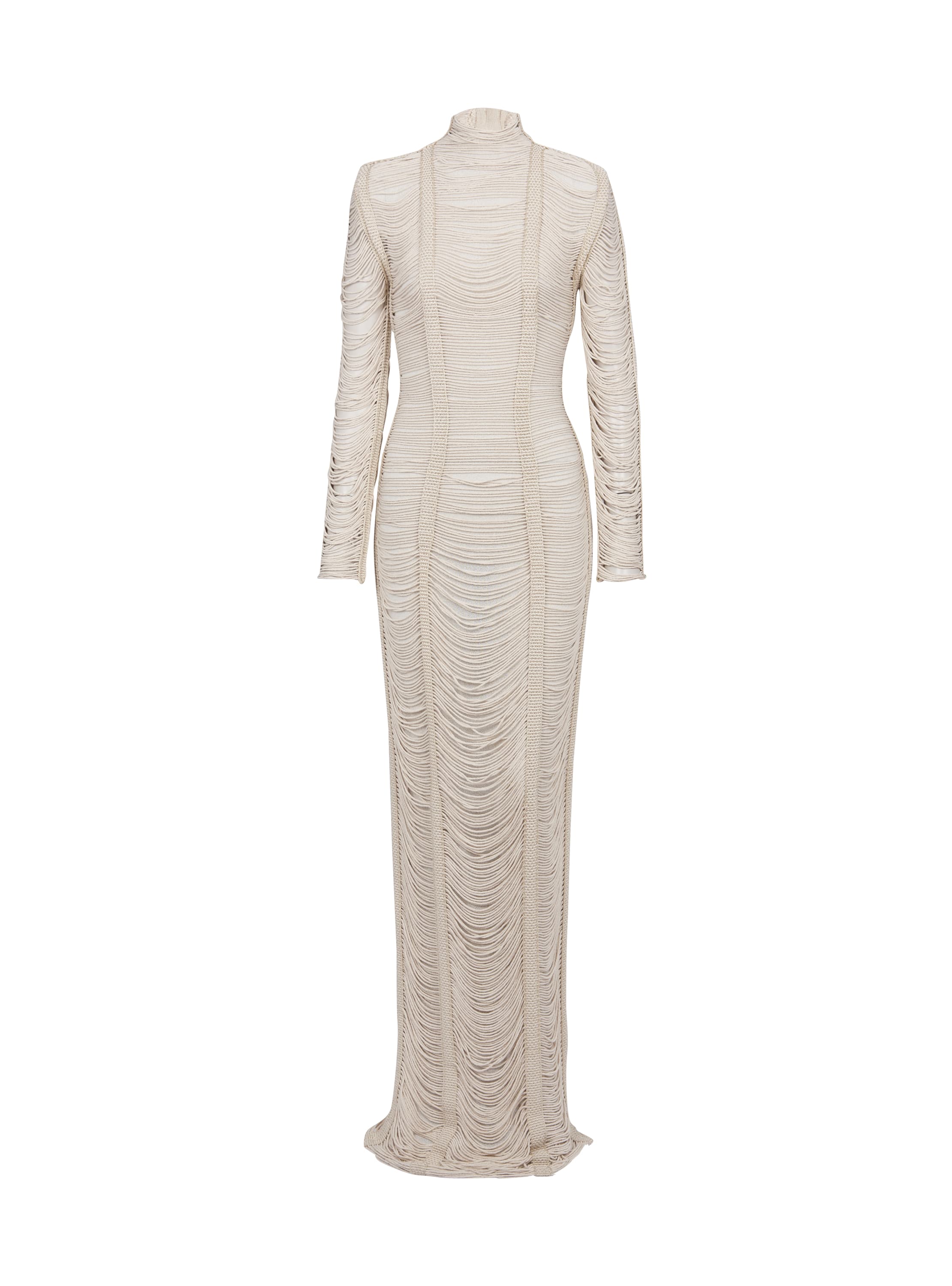 Balmain Openwork macramé maxi dress