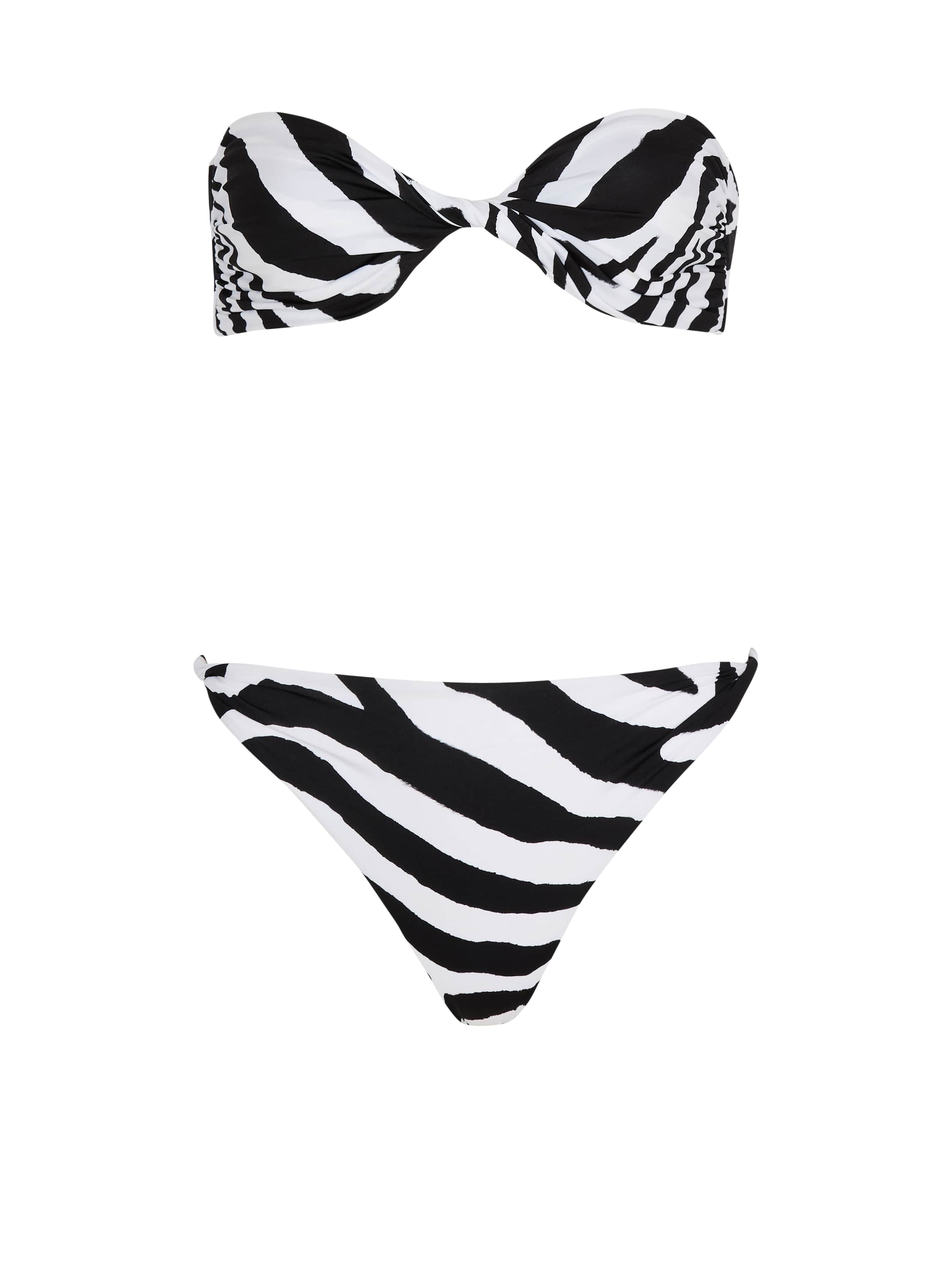 Balmain Zebra two-piece swimsuit