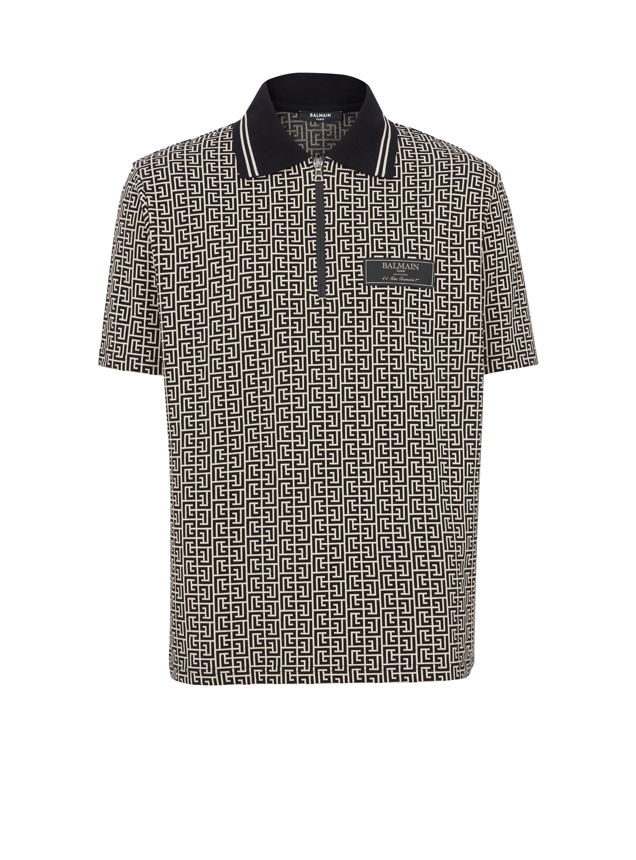 Balmain PB Labyrinth jacquard polo shirt