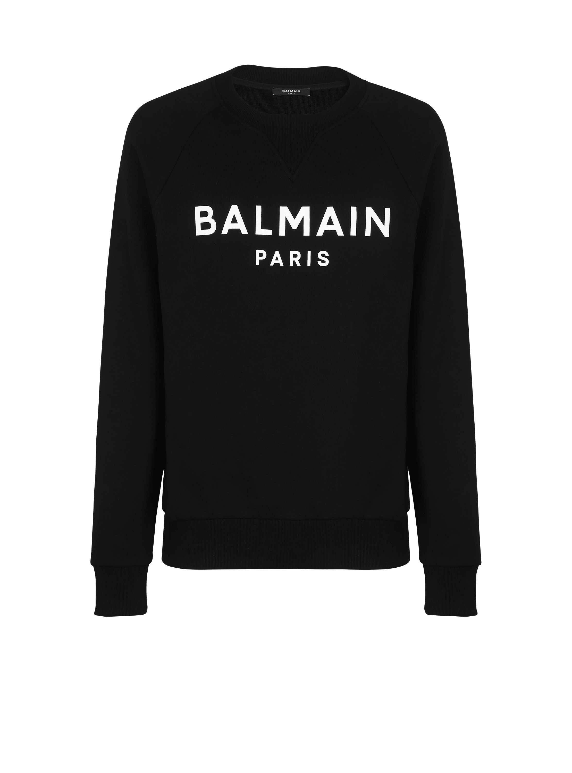 Balmain Men's Black - Paris Printed Sweatshirt