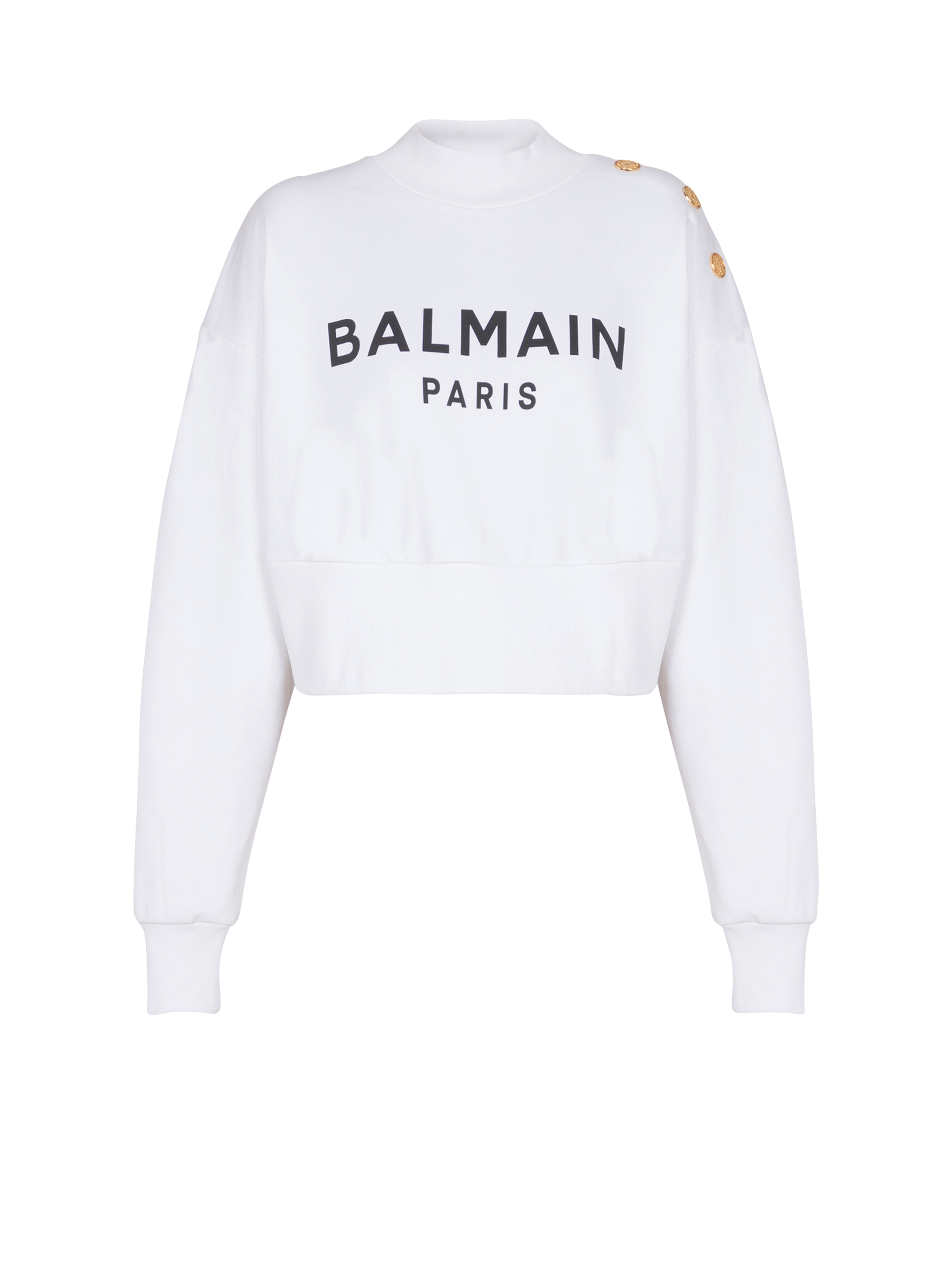 Balmain Women's White - Printed Paris Sweatshirt