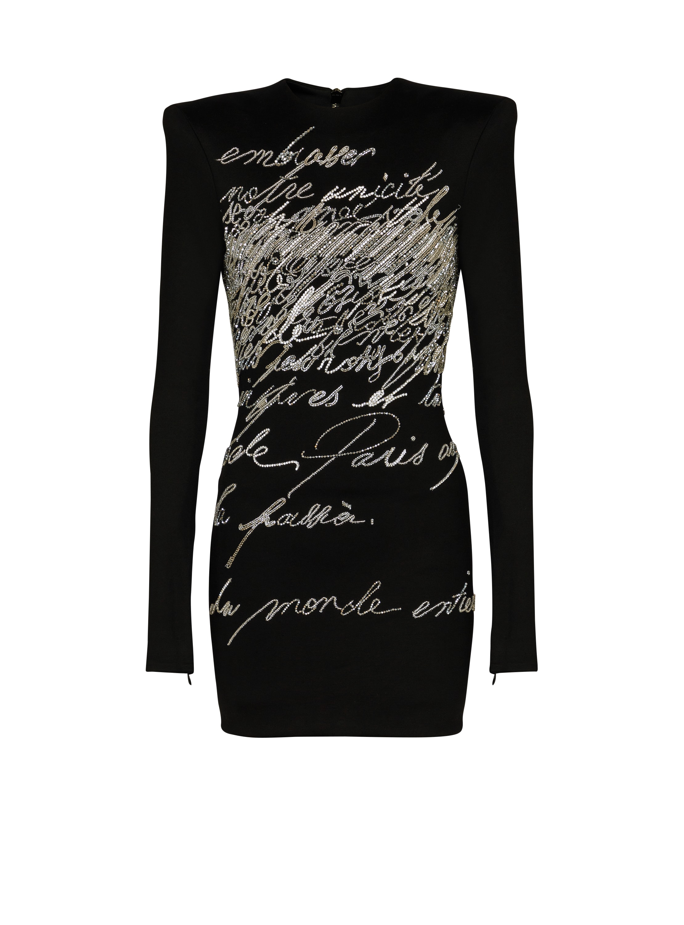 Balmain Short dress with "Love Letter" embroidery