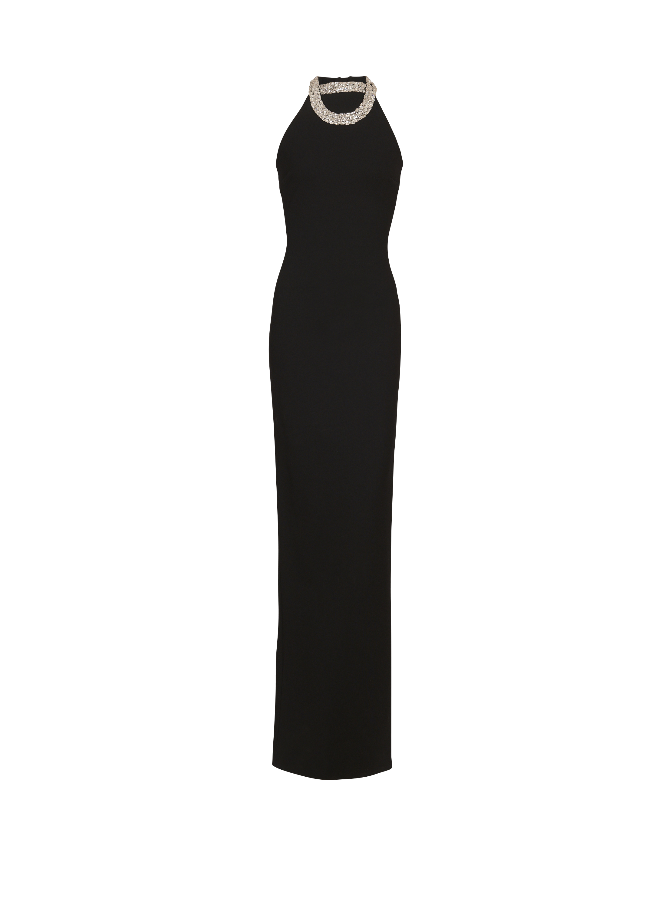 Balmain Women's Black - Long Sleeveless Embroidered Dress