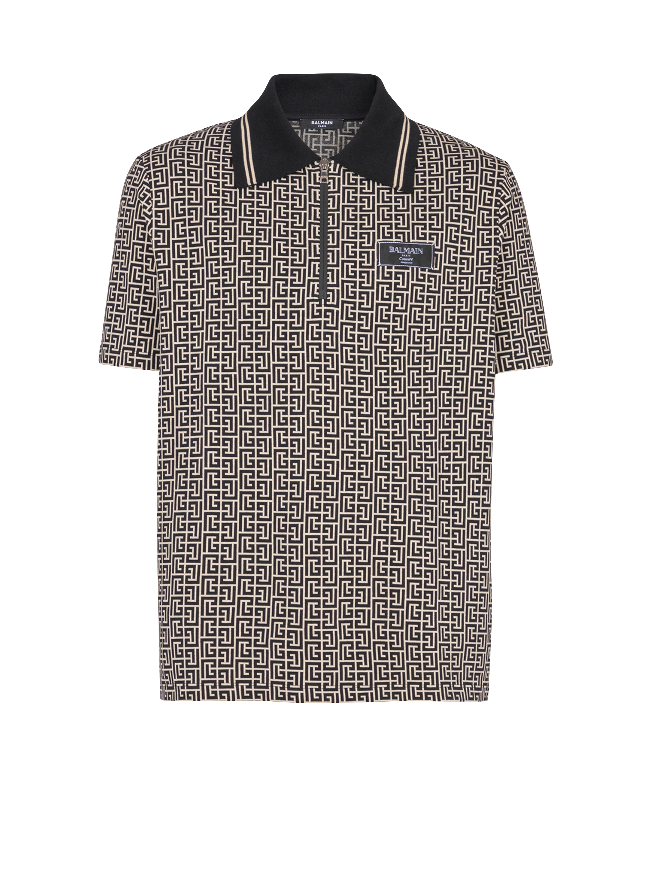 Balmain Men's Black - Monogram Polo