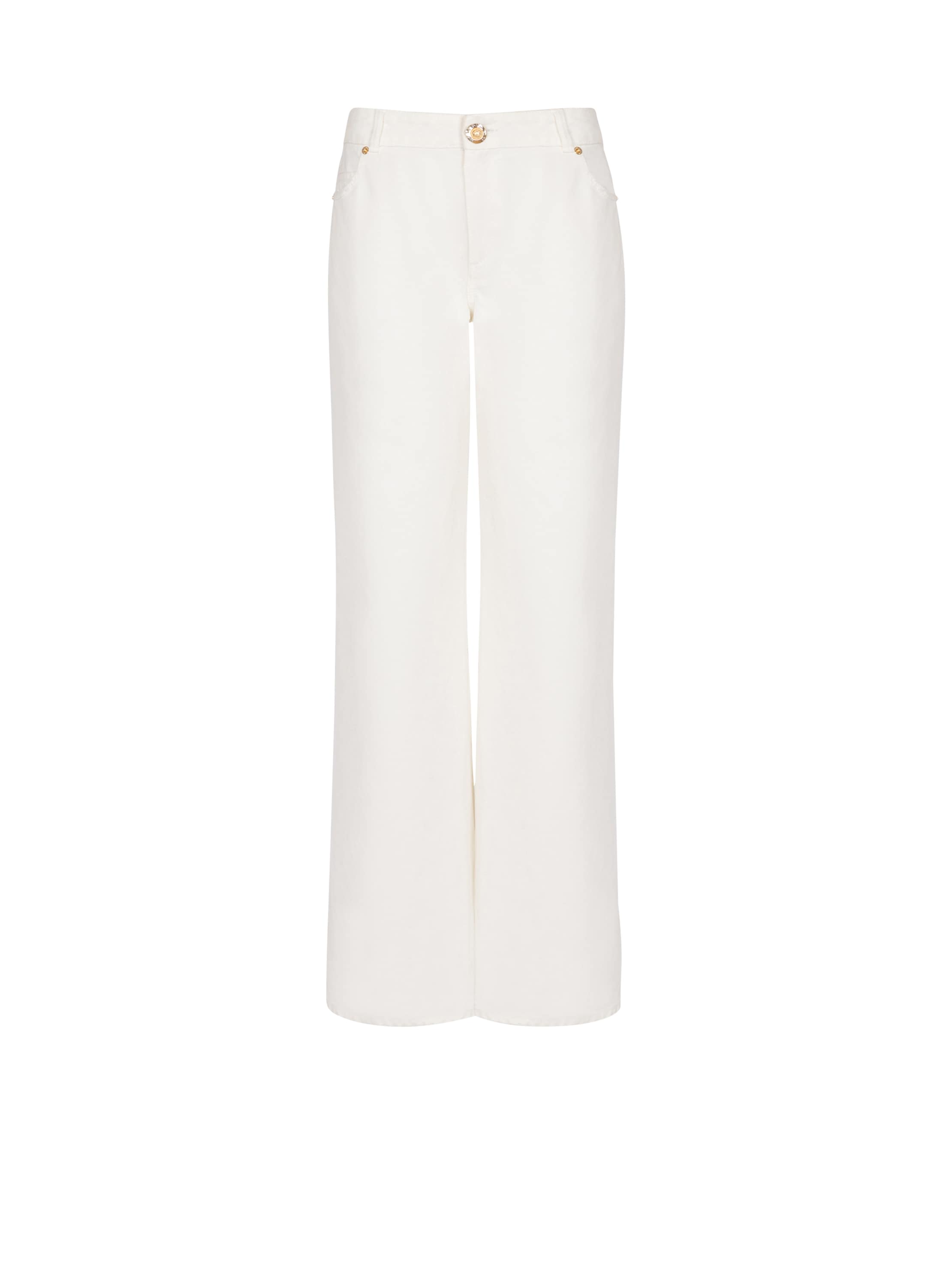 Balmain Plain Denim Straight-fit Jeans In White