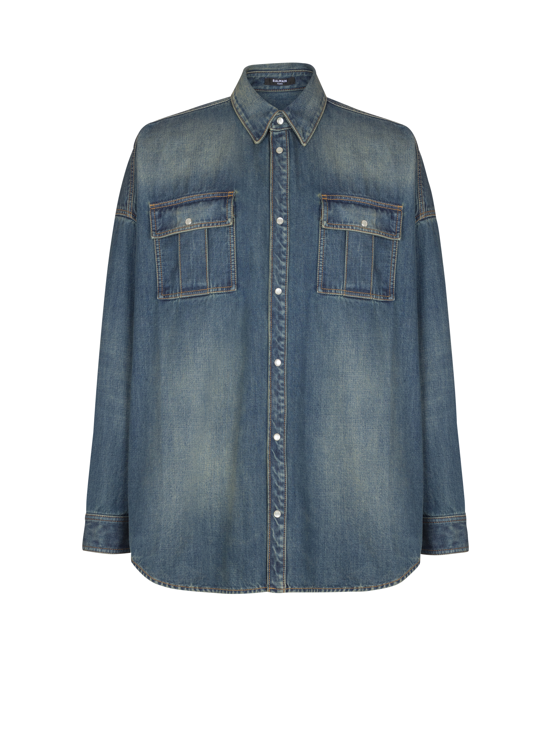 Balmain Men's Blue - Denim Shirt