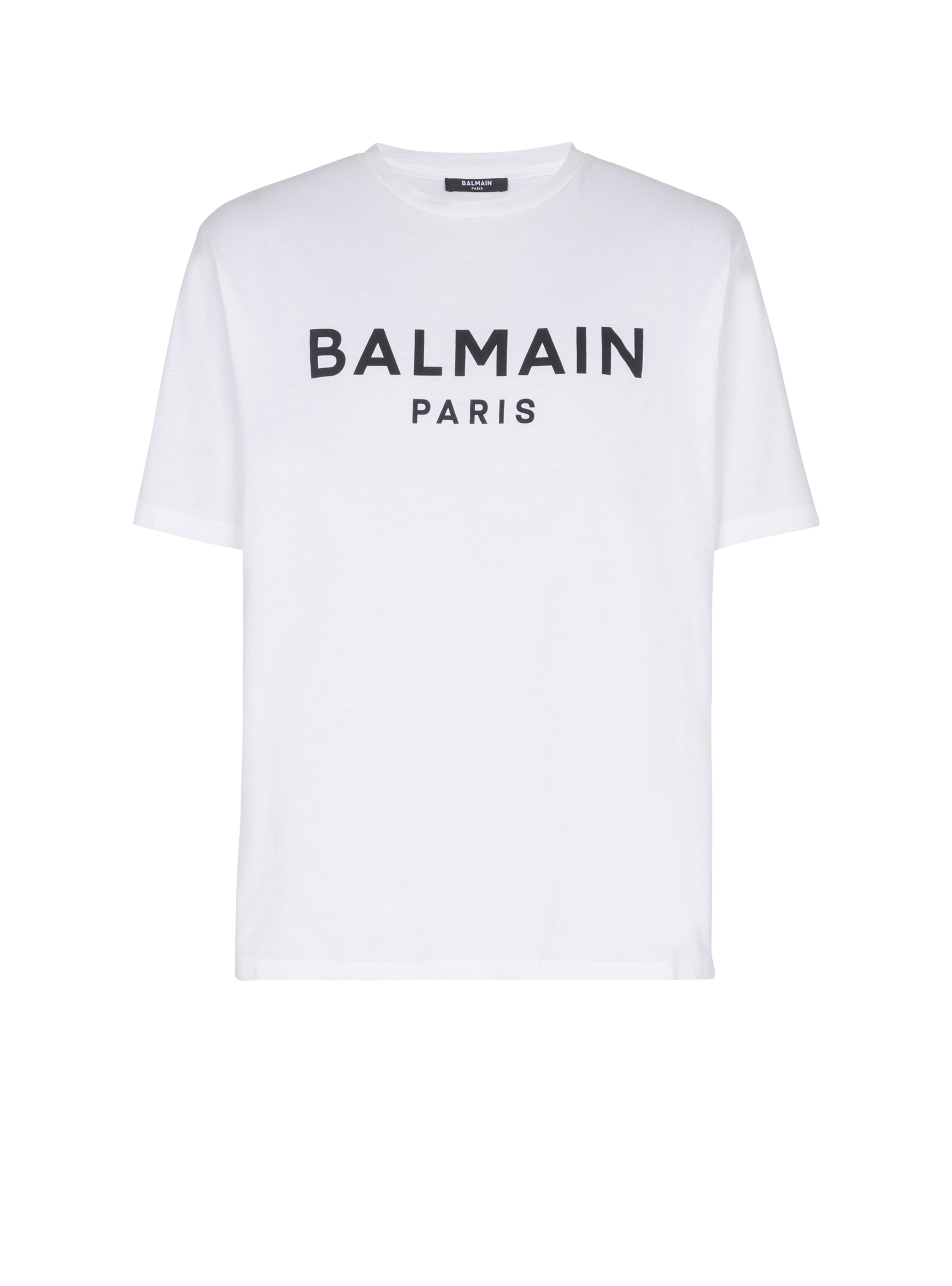 Balmain Men's White - T-Shirt With Paris Print