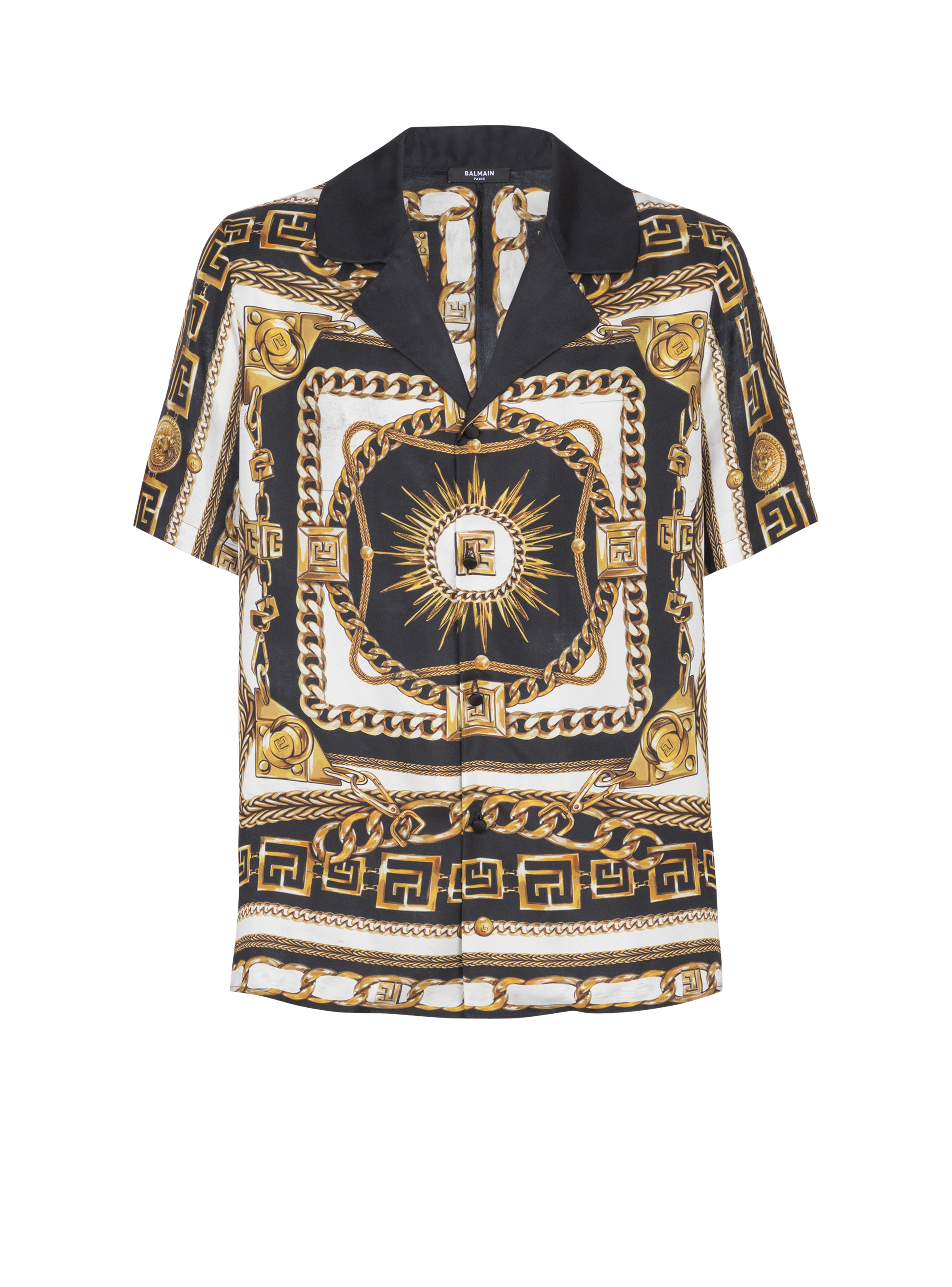 Balmain Men's Multicolor - Printed Pyjama Shirt With Foulard Chaînes Pattern