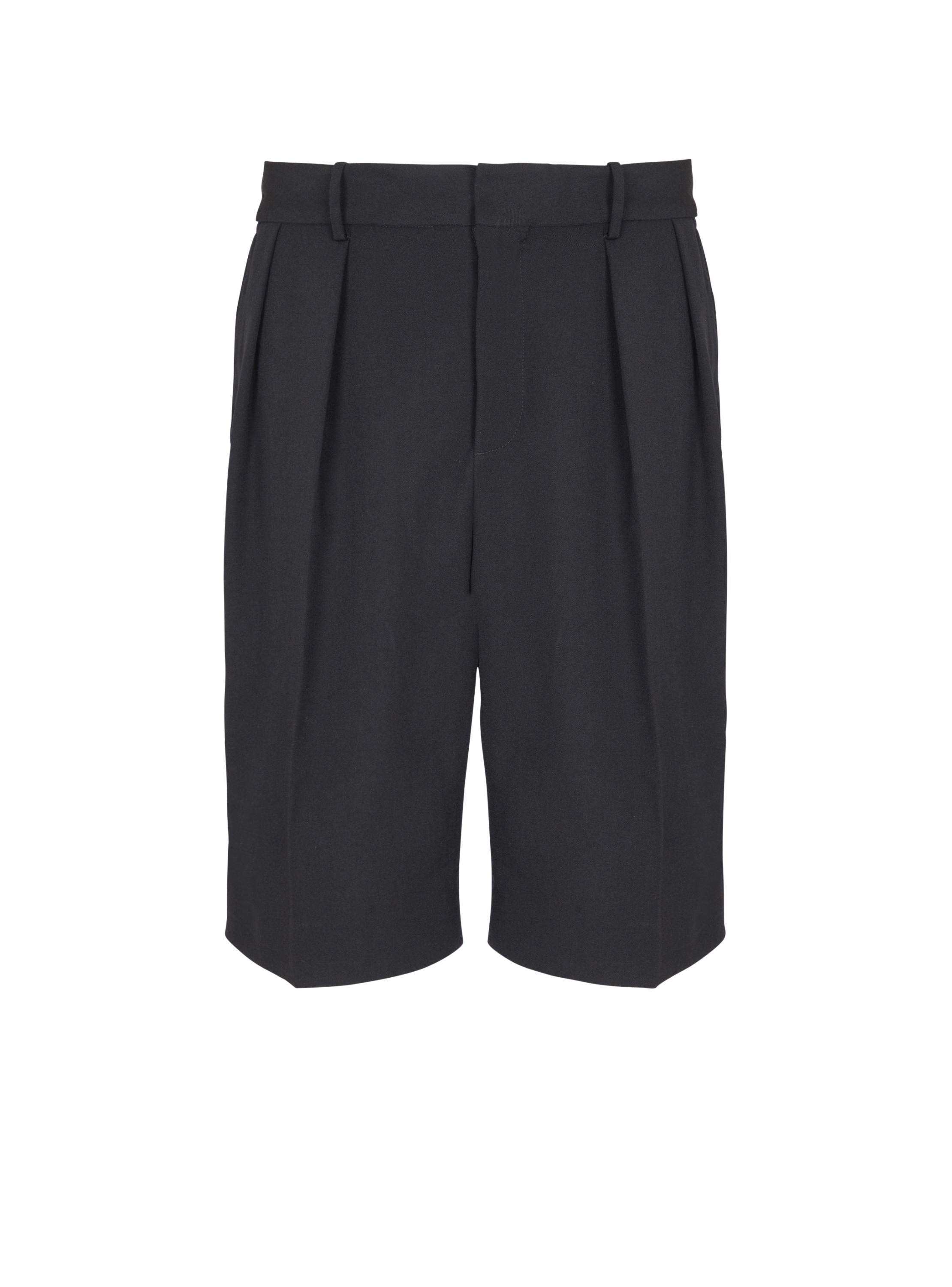 Balmain Grain de poudre pleated Bermuda shorts