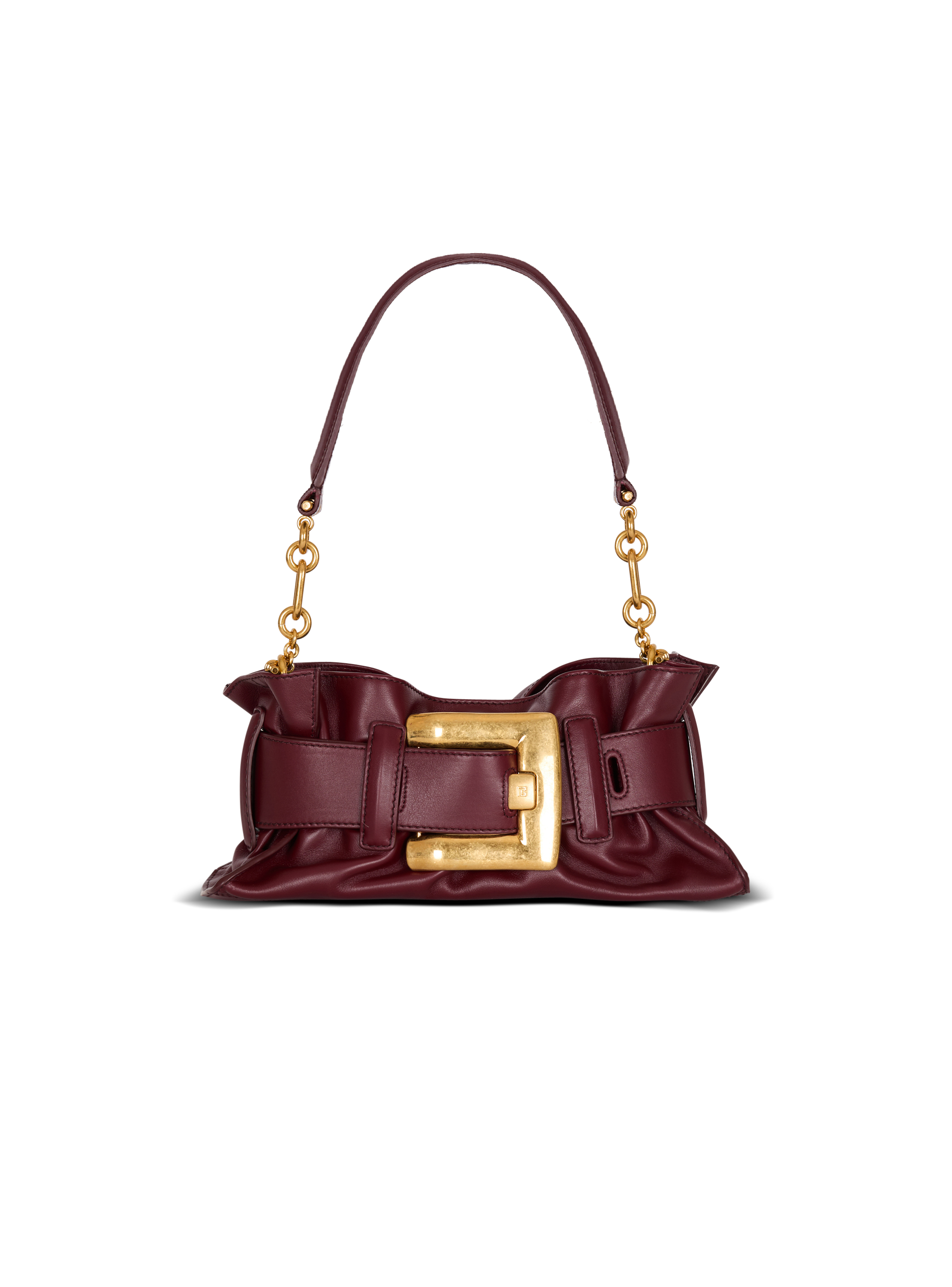 Balmain Women's Burgundy - Mini Anthem Bag In Calfskin Leather