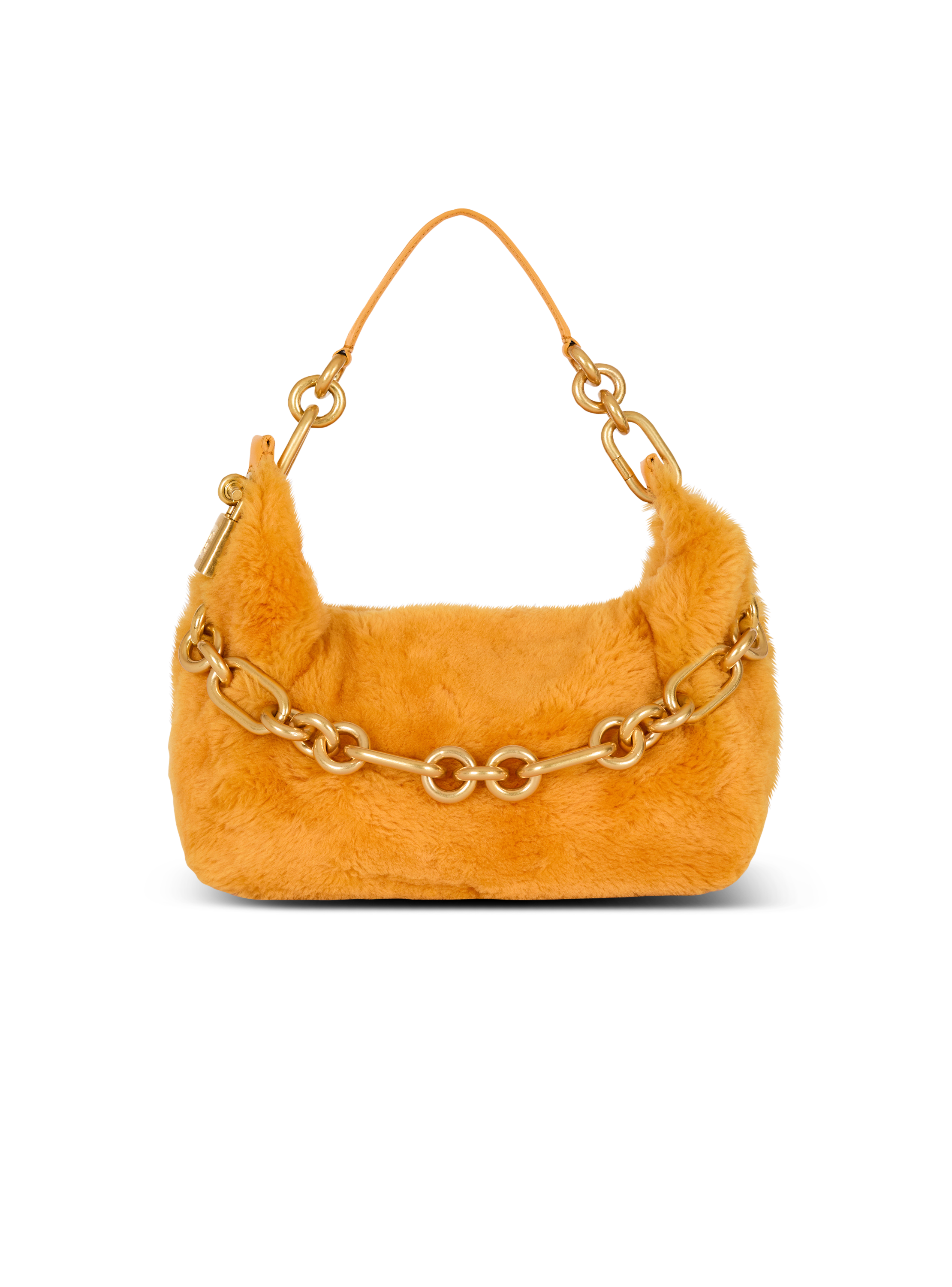Balmain Women's Gold - Medium Sync Bag In Shearling