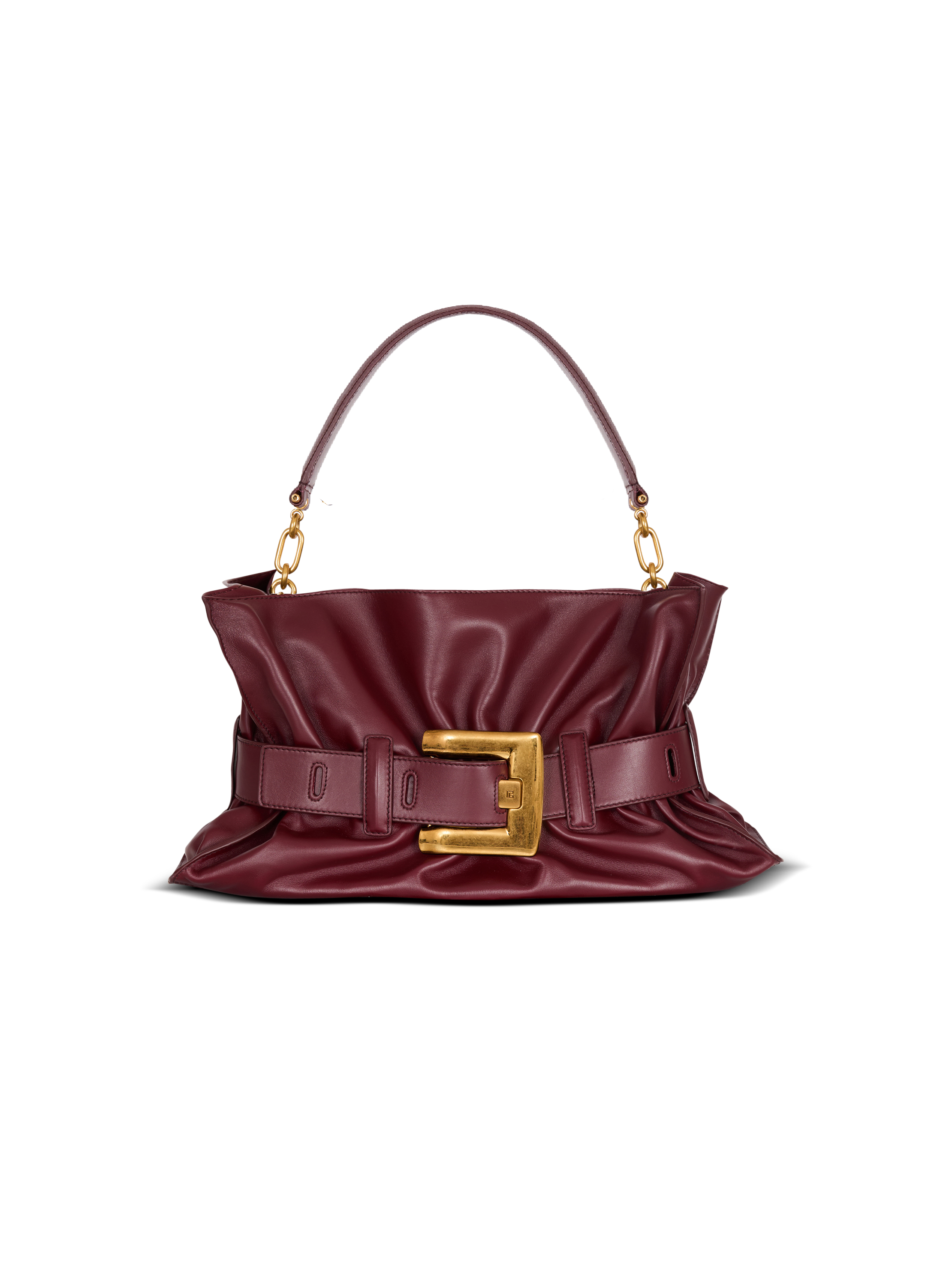 Balmain Women's Burgundy - Medium Anthem Bag In Leather