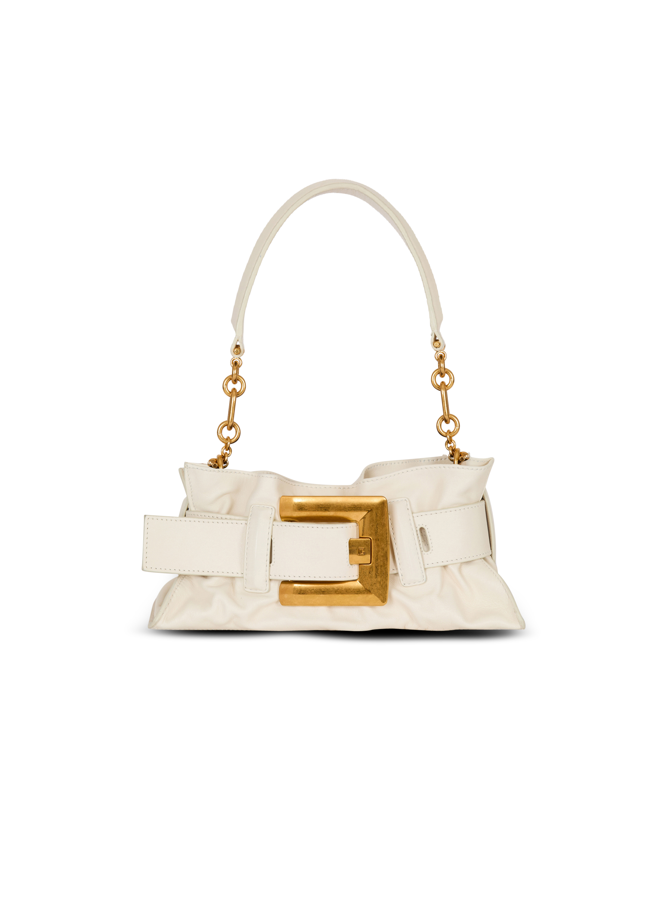 Balmain Women's White - Mini Anthem Bag In Leather